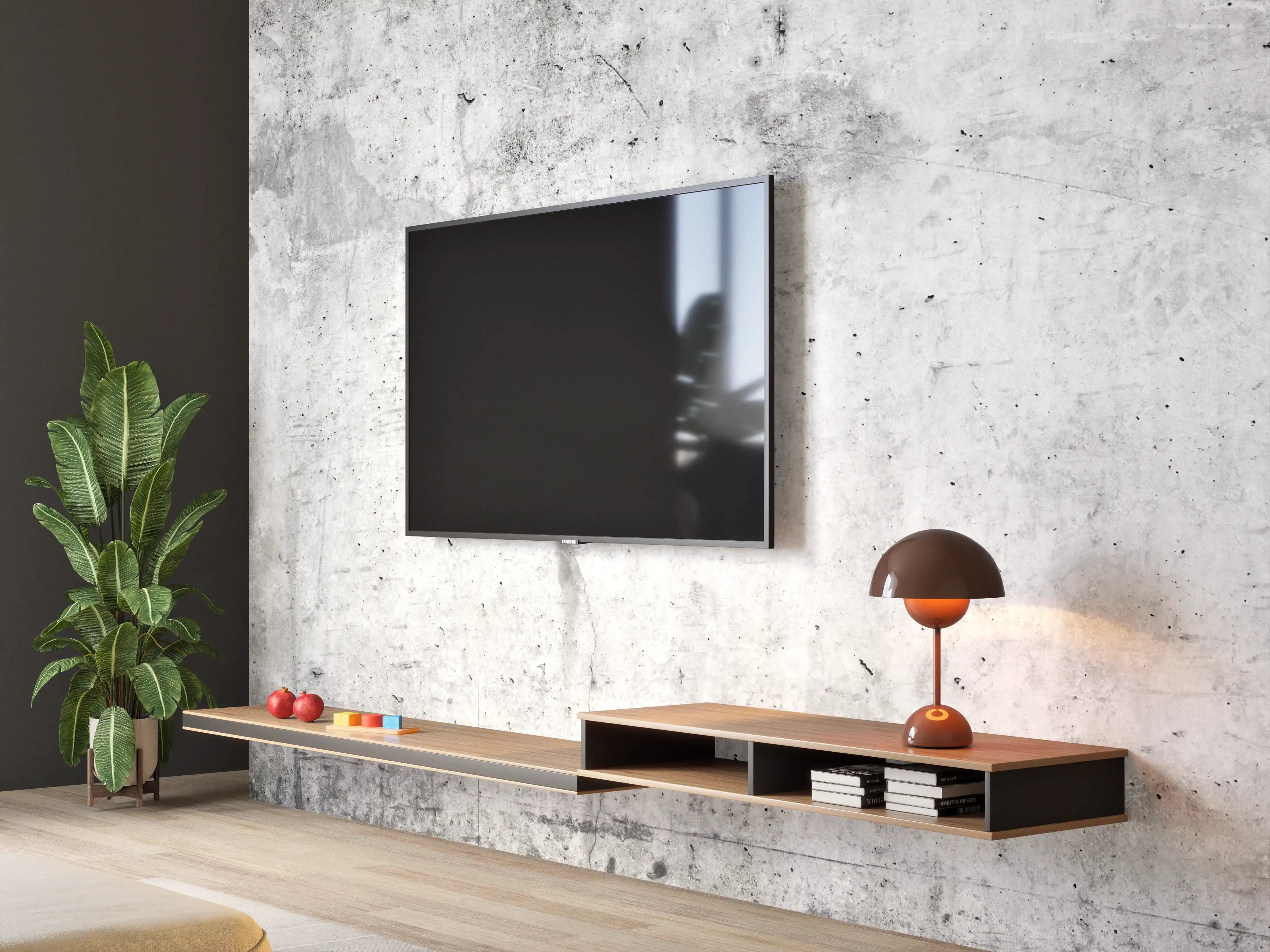 Wandverkleidung Wohnzimmer - Verwitterte weiße Betonwandtextur