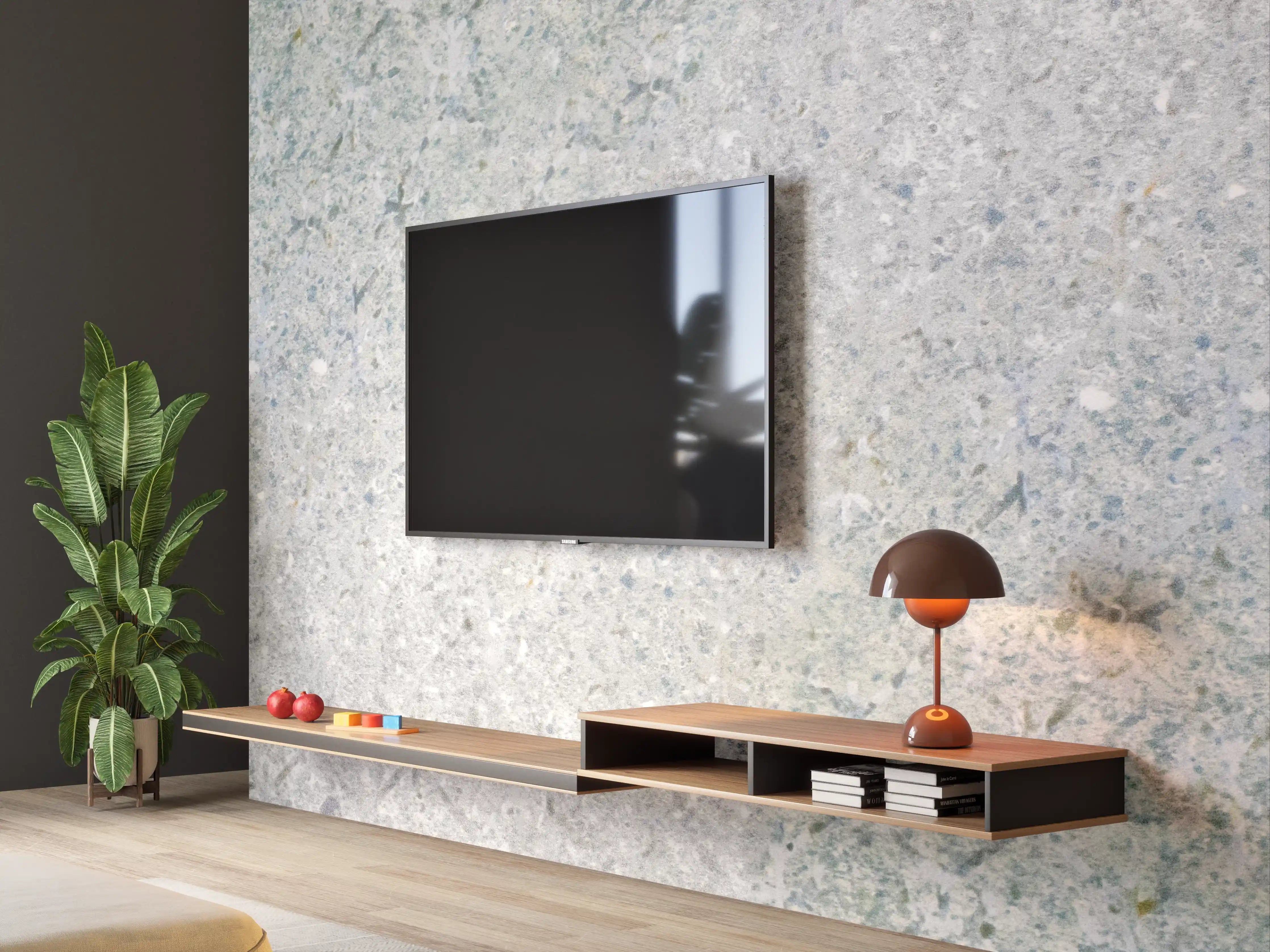Wandverkleidung Wohnzimmer - Vintage Beton