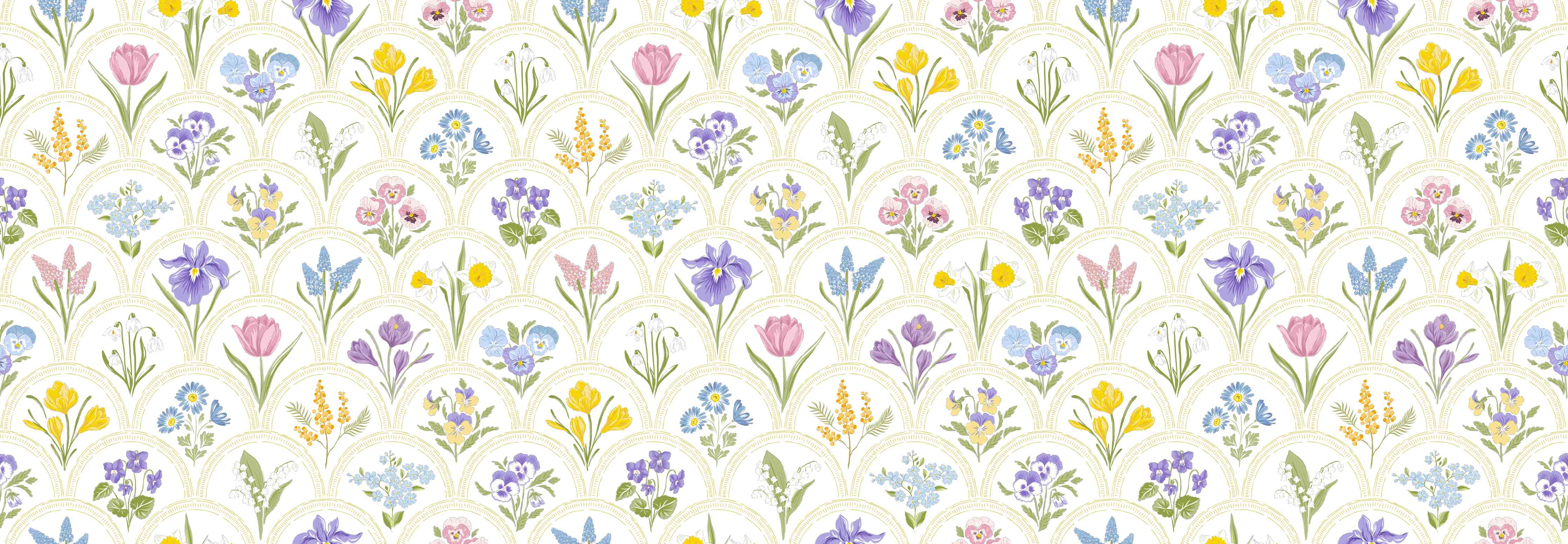Wandverkleidung Wohnzimmer-Vintage Bloom Pastell-Blumentapete