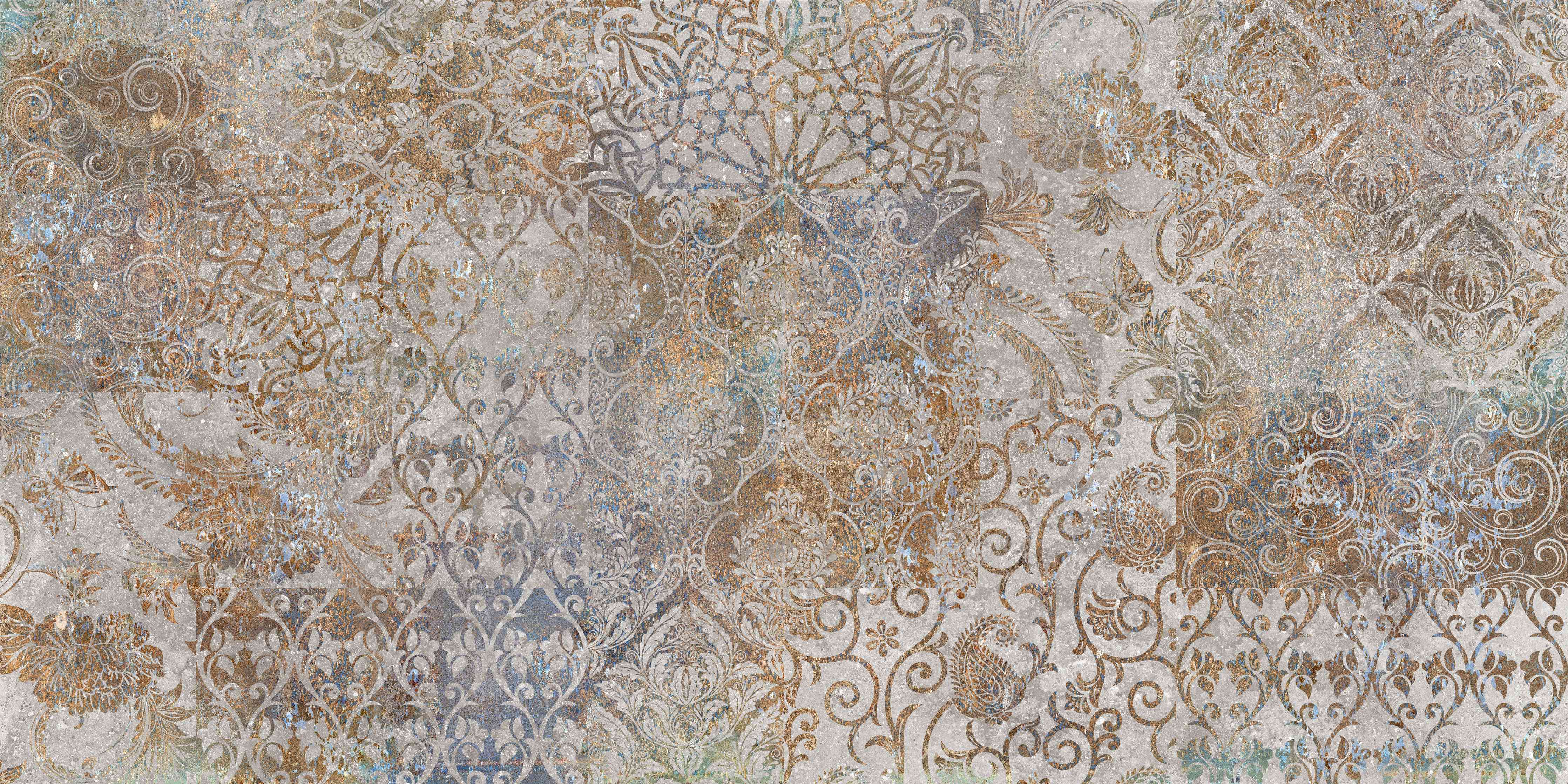 Wandverkleidung Wohnzimmer-Vintage Florales Design