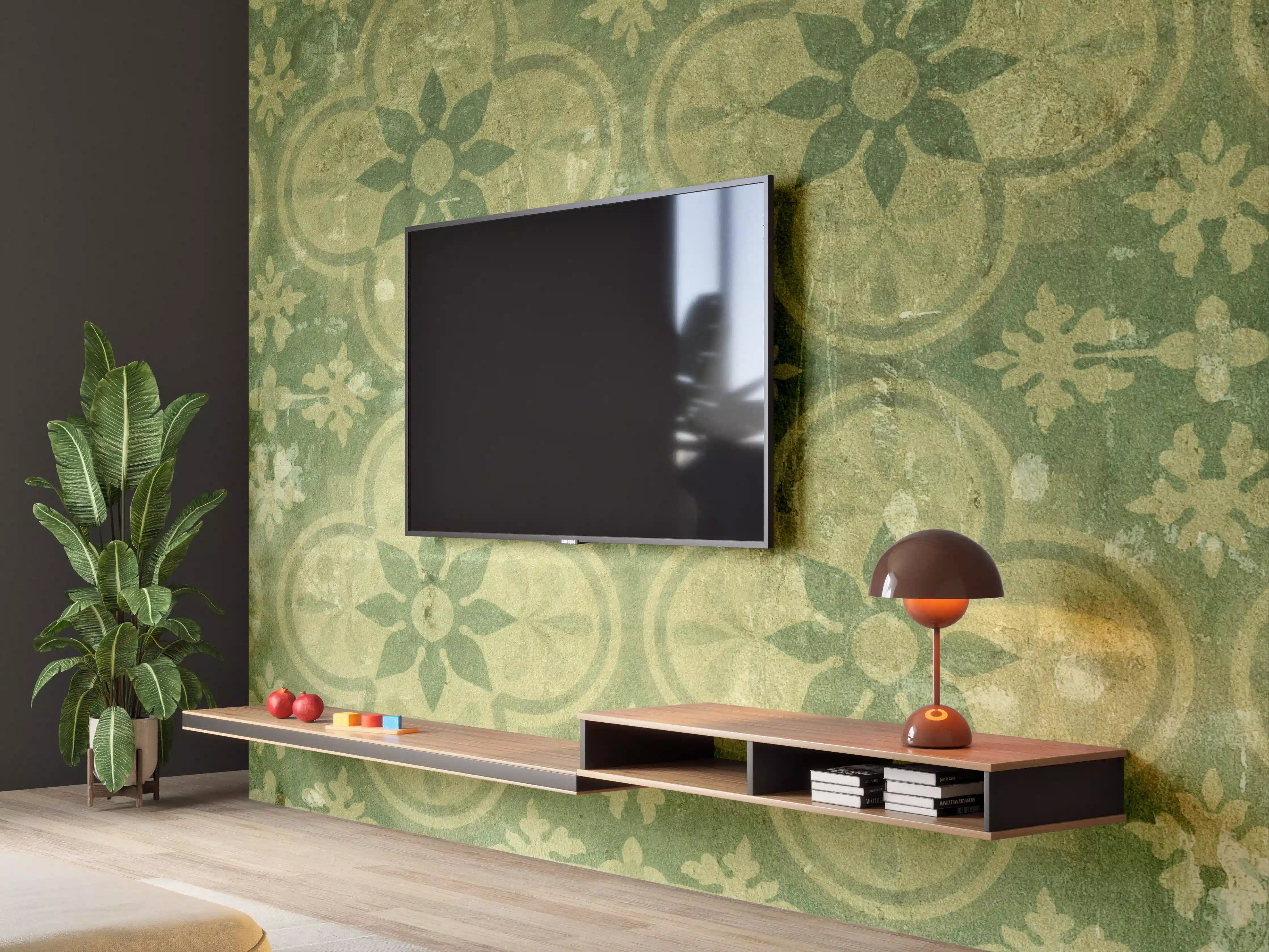 Wandverkleidung Wohnzimmer - Vintage Retro Mosaikfliesen