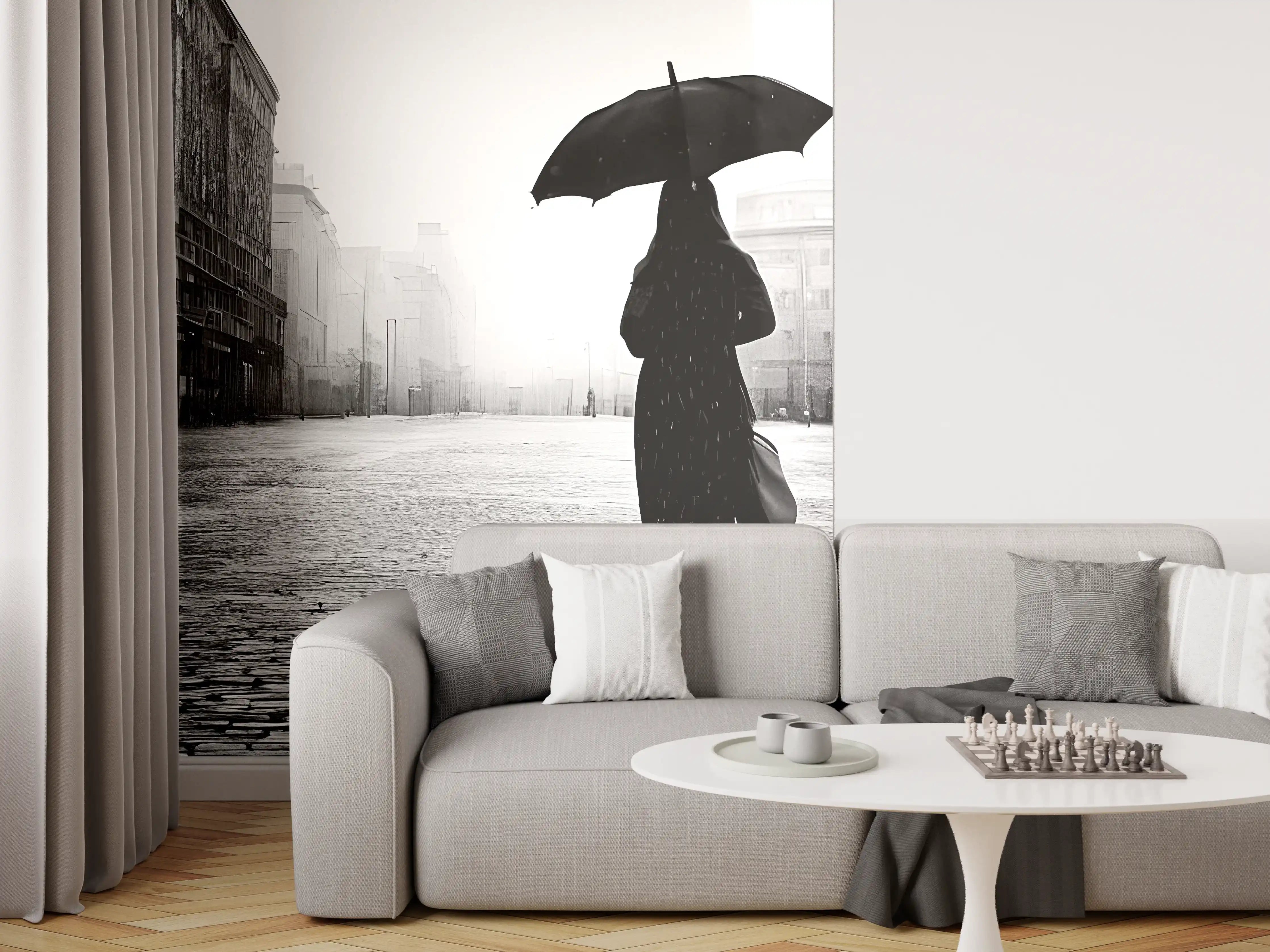Wandverkleidung Wohnzimmer - Walking Alone