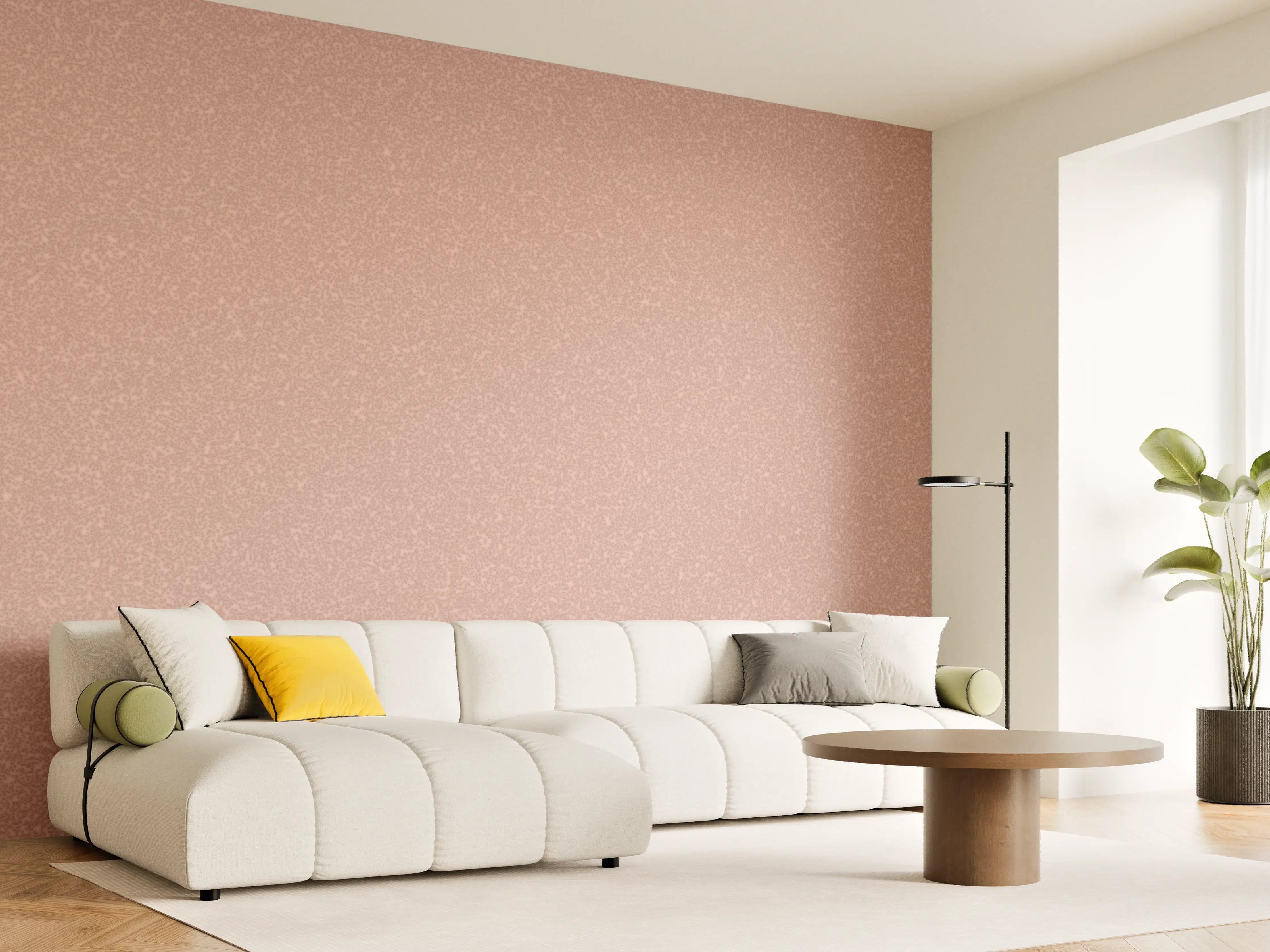Wandverkleidung Wohnzimmer - Warmer Sandton mit feinen Texturen