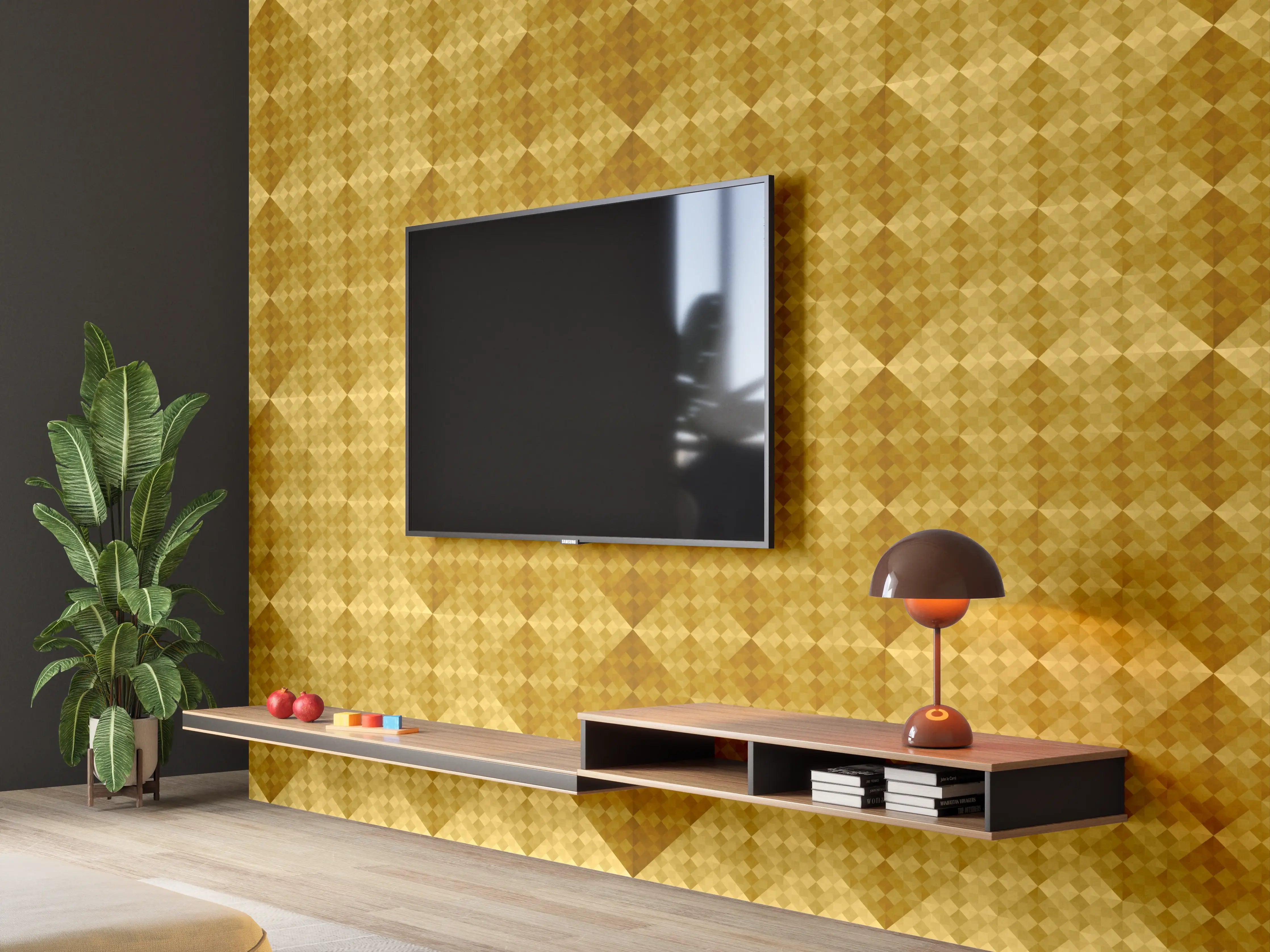 Wandverkleidung Wohnzimmer - Warmes, natürliches Holzdesign