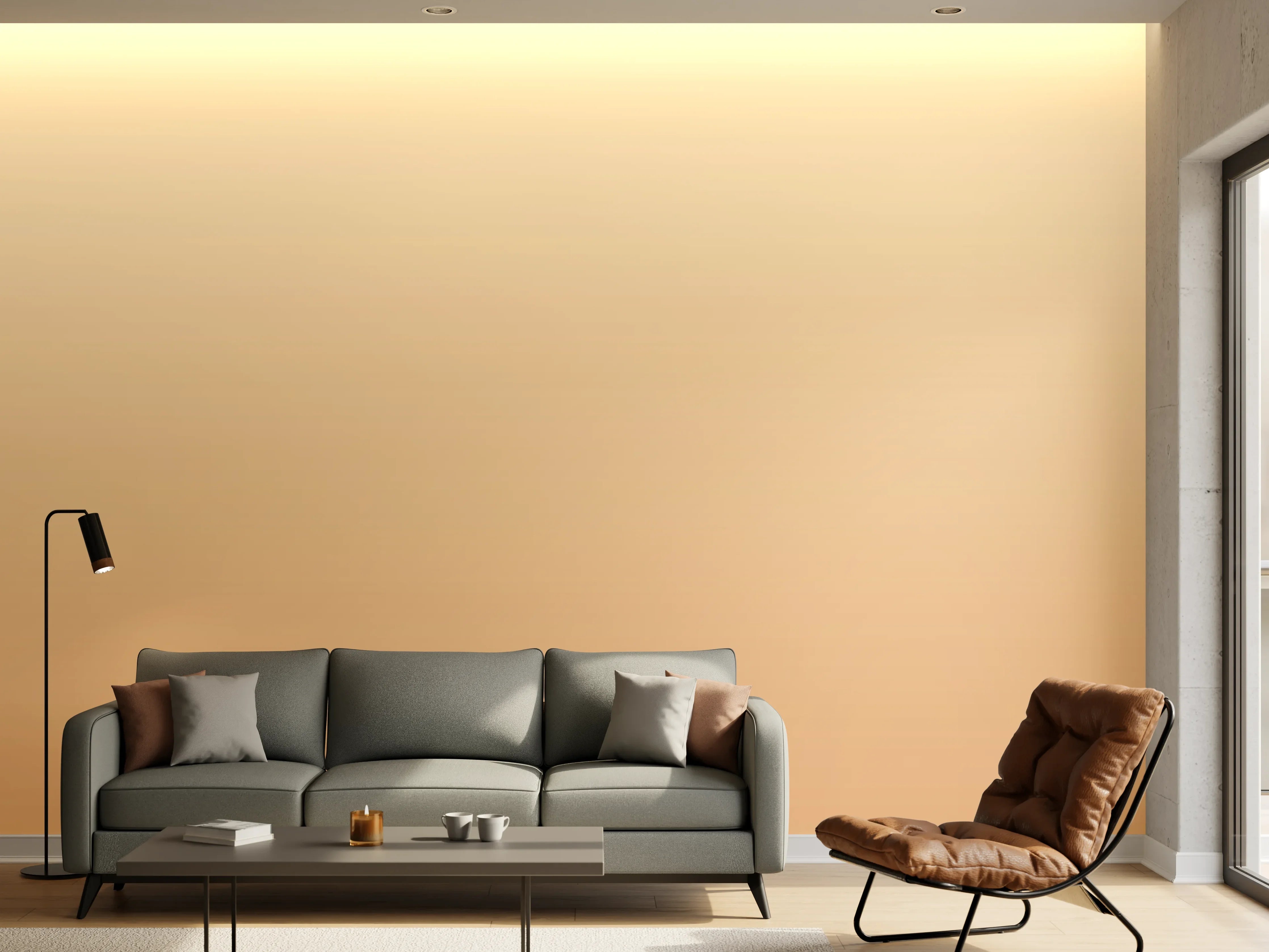 Wandverkleidung Wohnzimmer - Warmtonige Farbverlauf-Hintergrundbilder