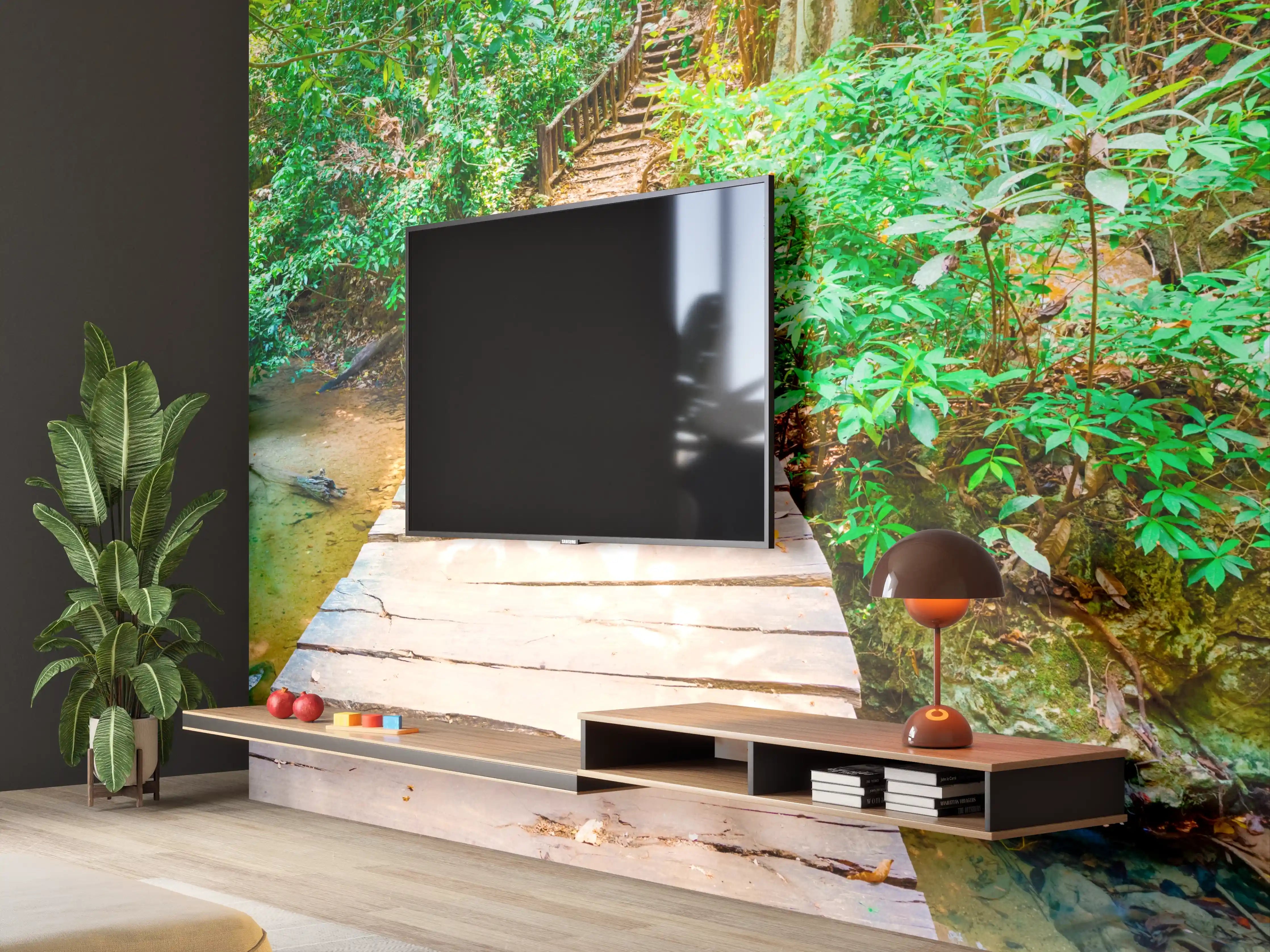 Wandverkleidung Wohnzimmer - Wasserfall im Erawan-Nationalpark