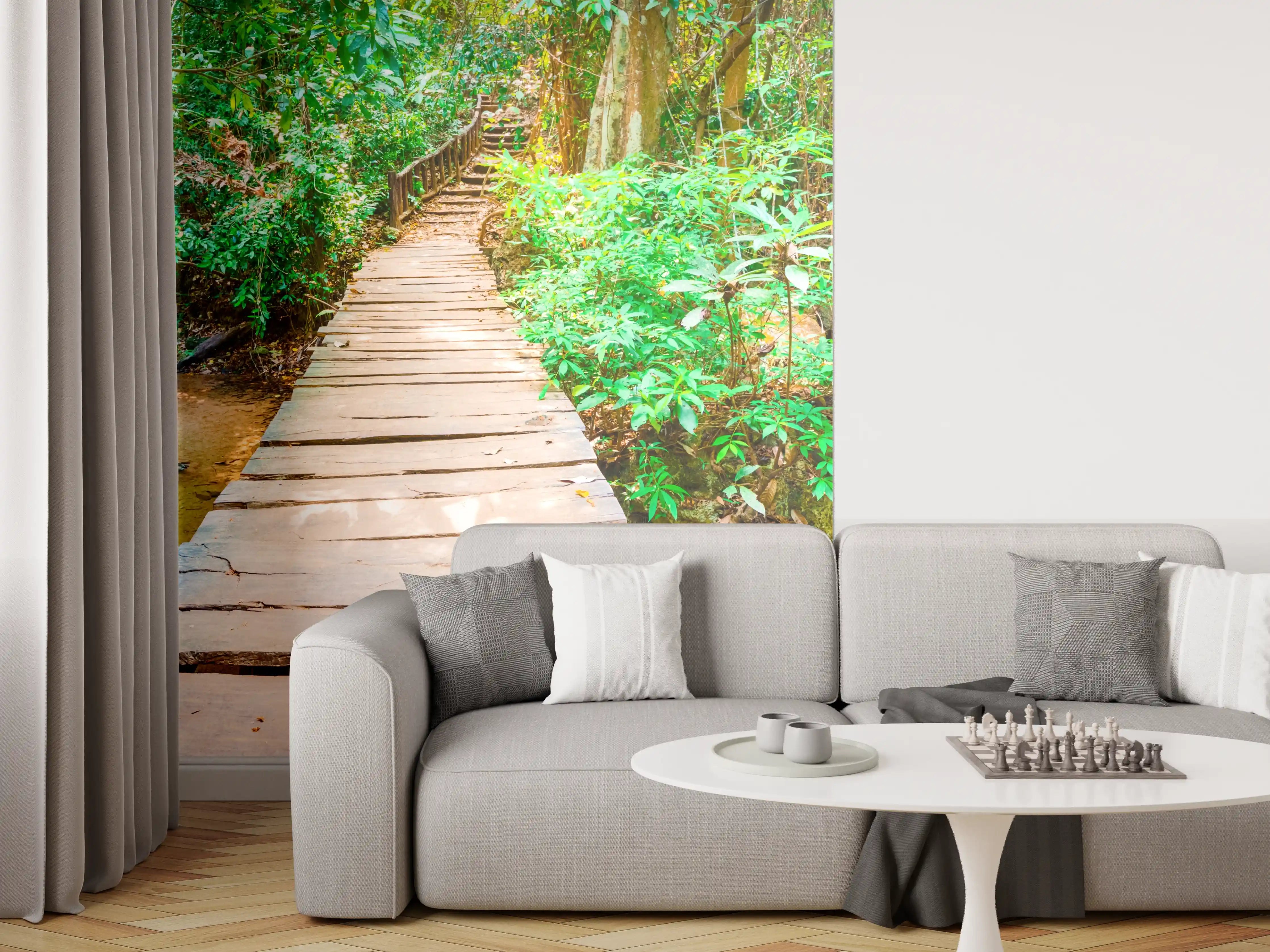 Wandverkleidung Wohnzimmer - Wasserfall im Erawan-Nationalpark