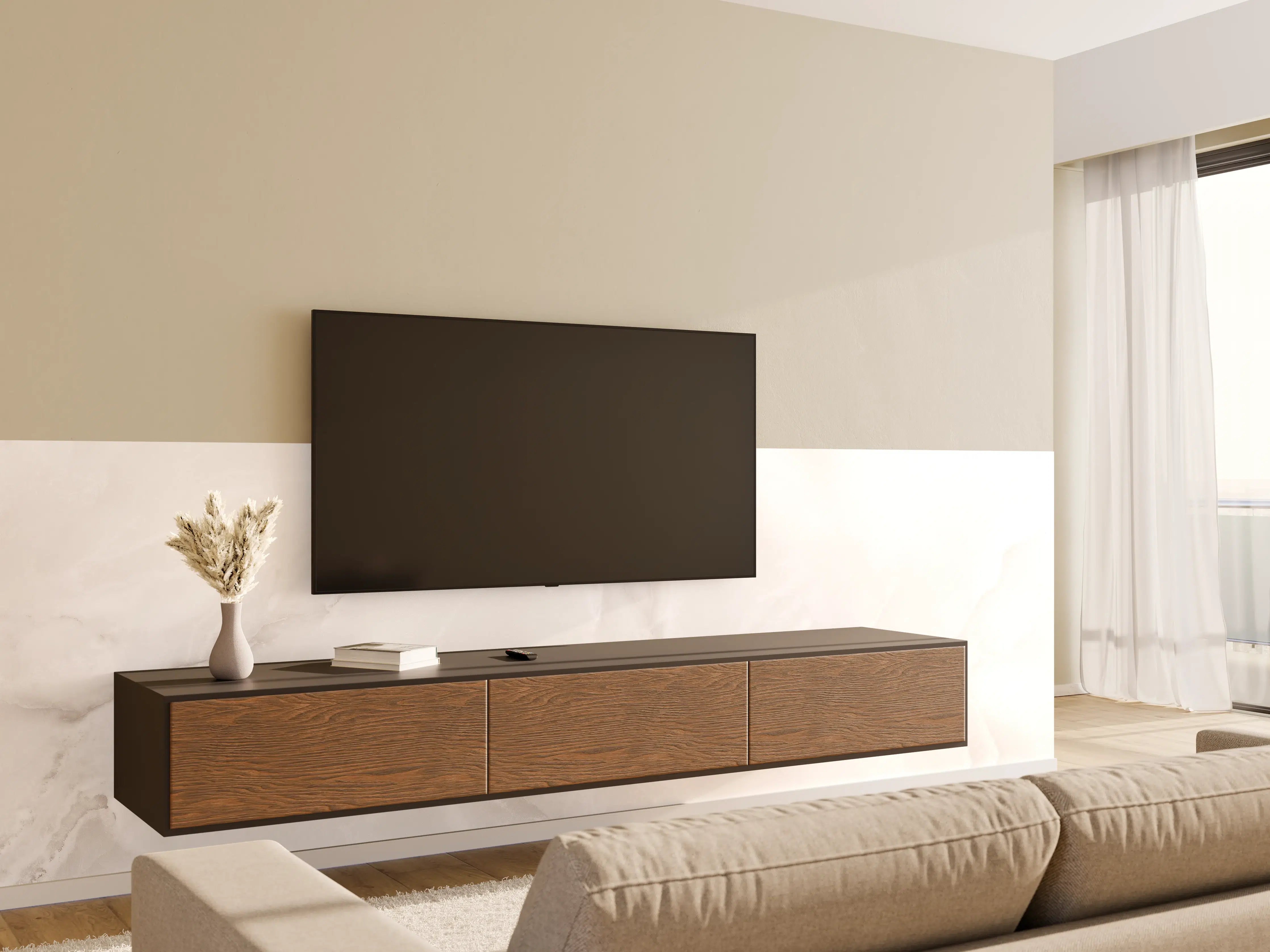 Wandverkleidung Wohnzimmer - Weiße Marmor-Textur mit feinen Grauschattierungen