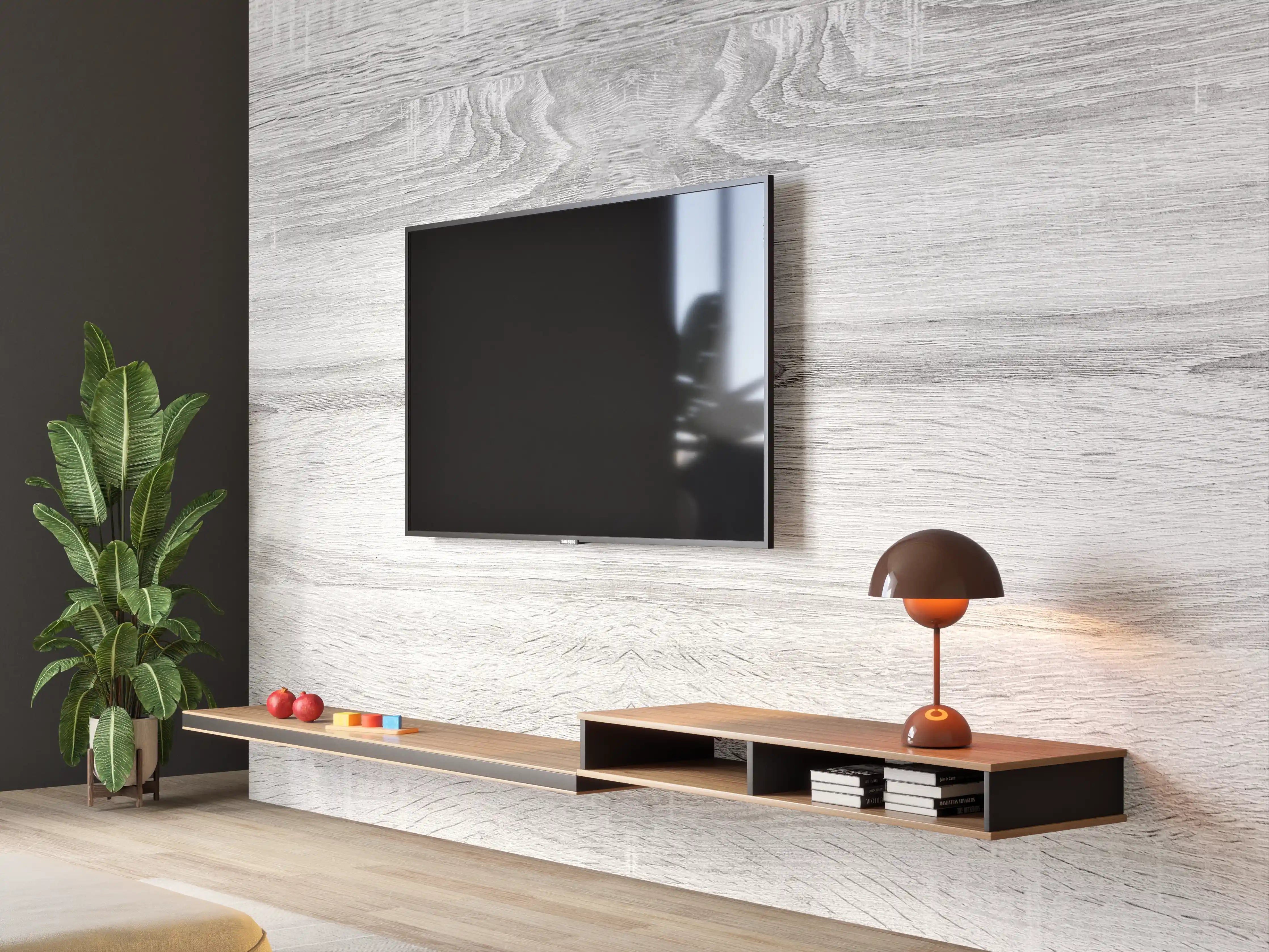 Wandverkleidung Wohnzimmer - Weiße helle verwitterte Holztextur