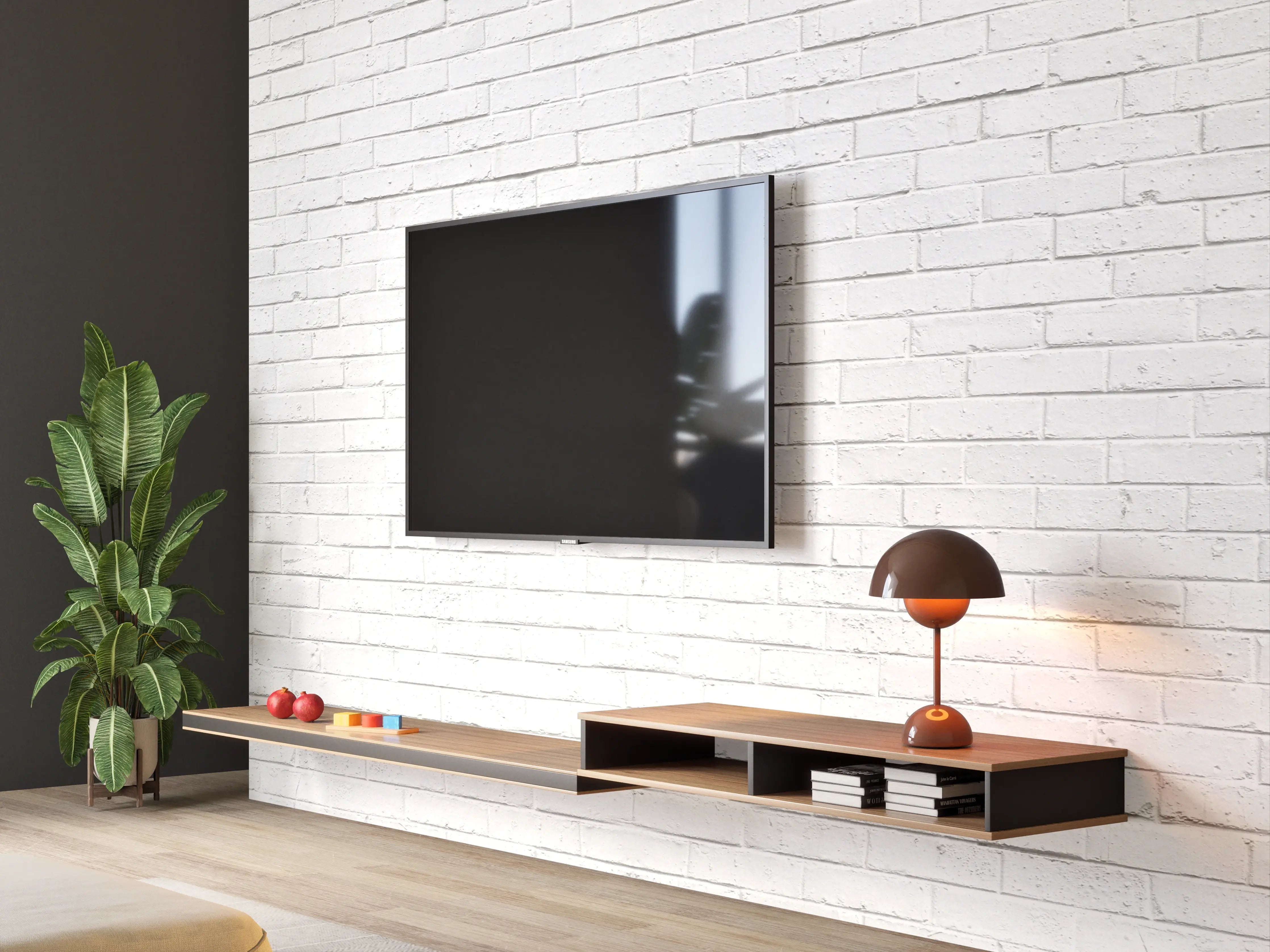 Wandverkleidung Wohnzimmer - Weiße veraltete Backsteinmauer