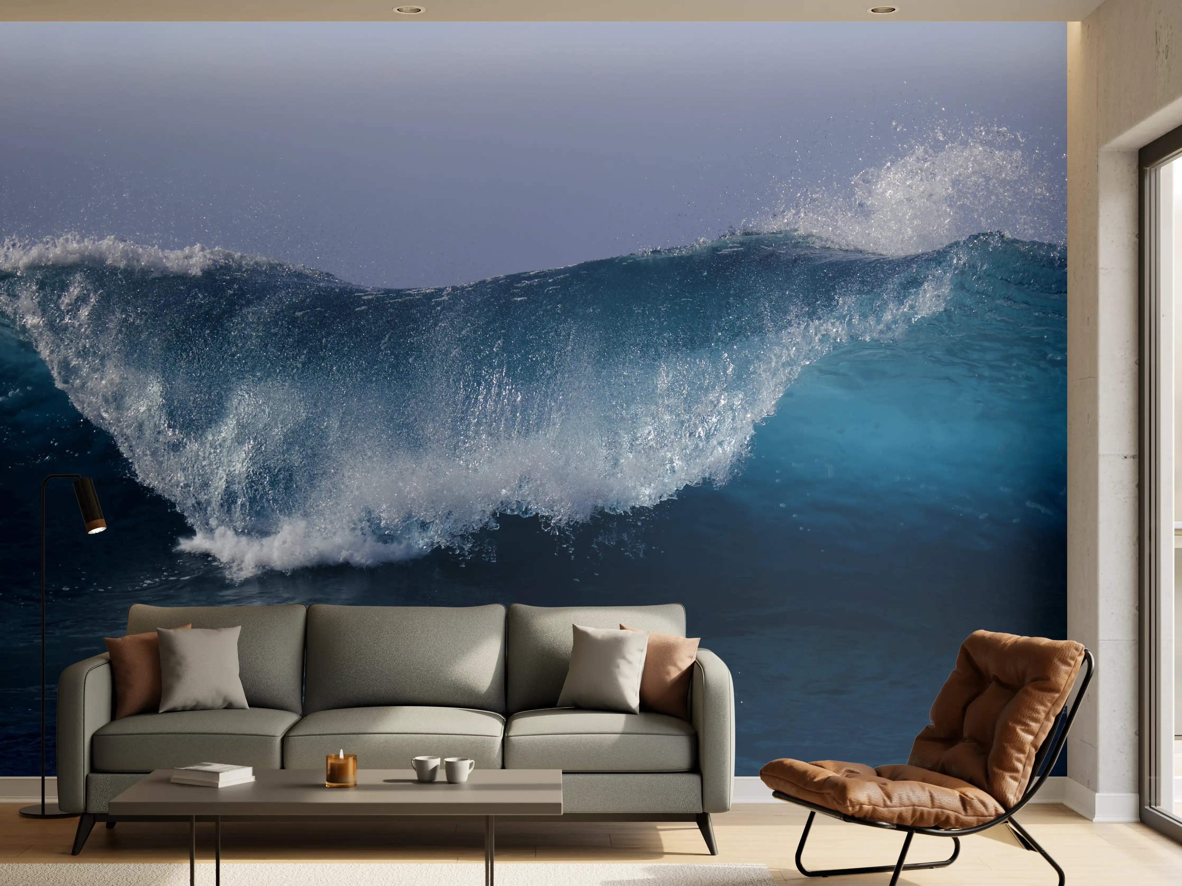 Wandverkleidung Wohnzimmer - Wellen im Meer – Natur pur
