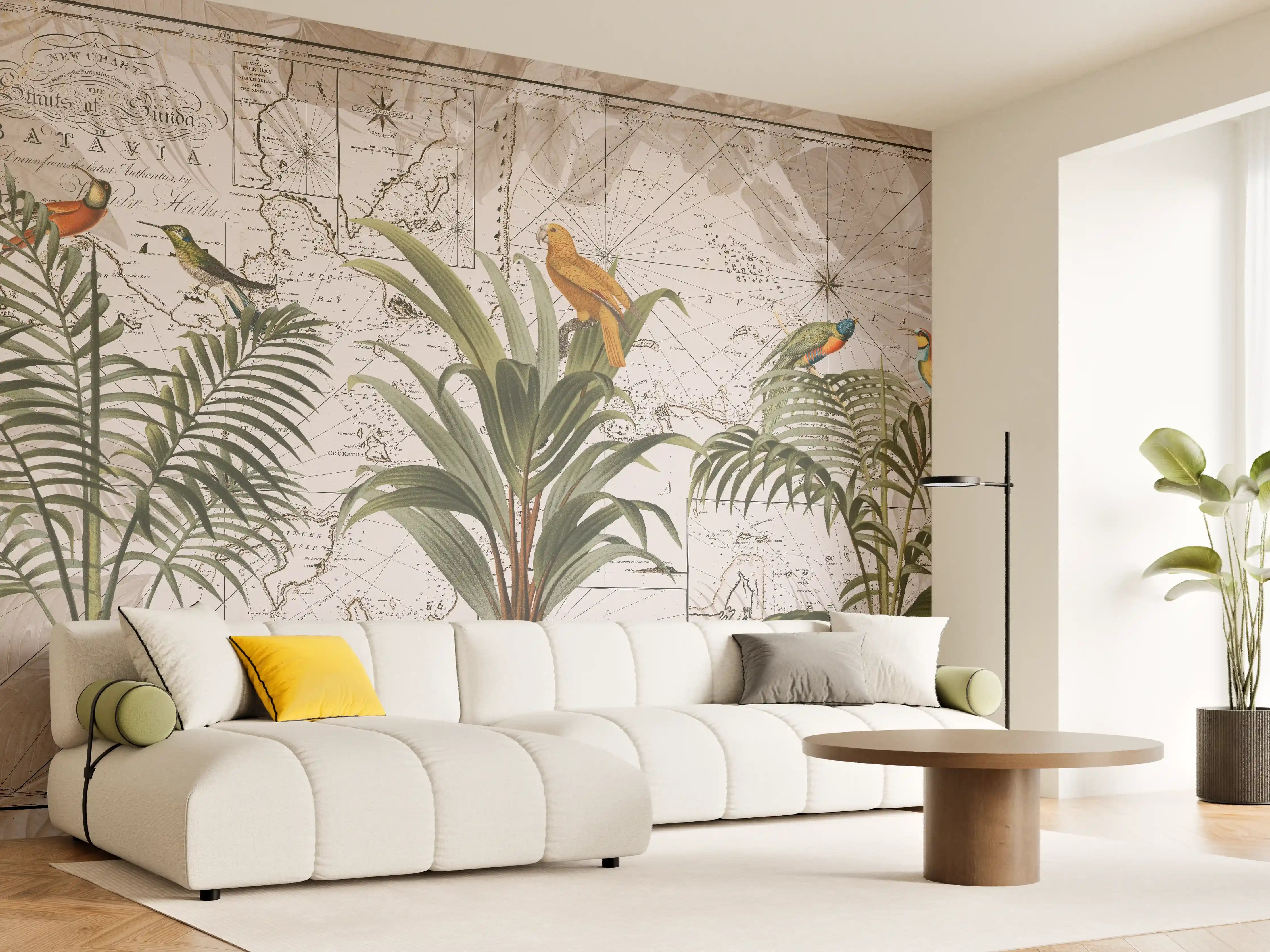 Wandverkleidung Wohnzimmer - Weltkarte - Indonesien