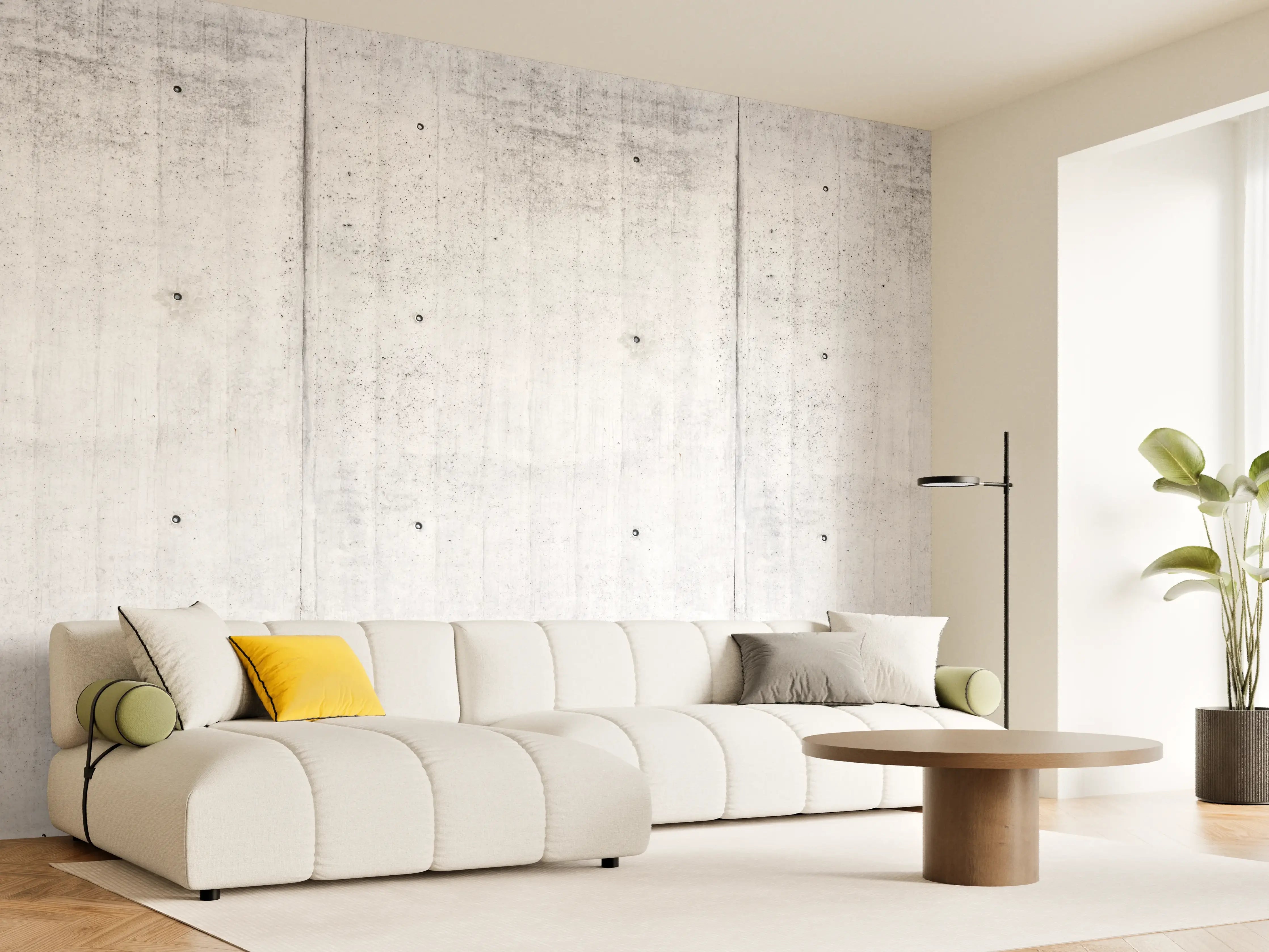 Wandverkleidung Wohnzimmer - Wiederholtes Sichtbeton Textur