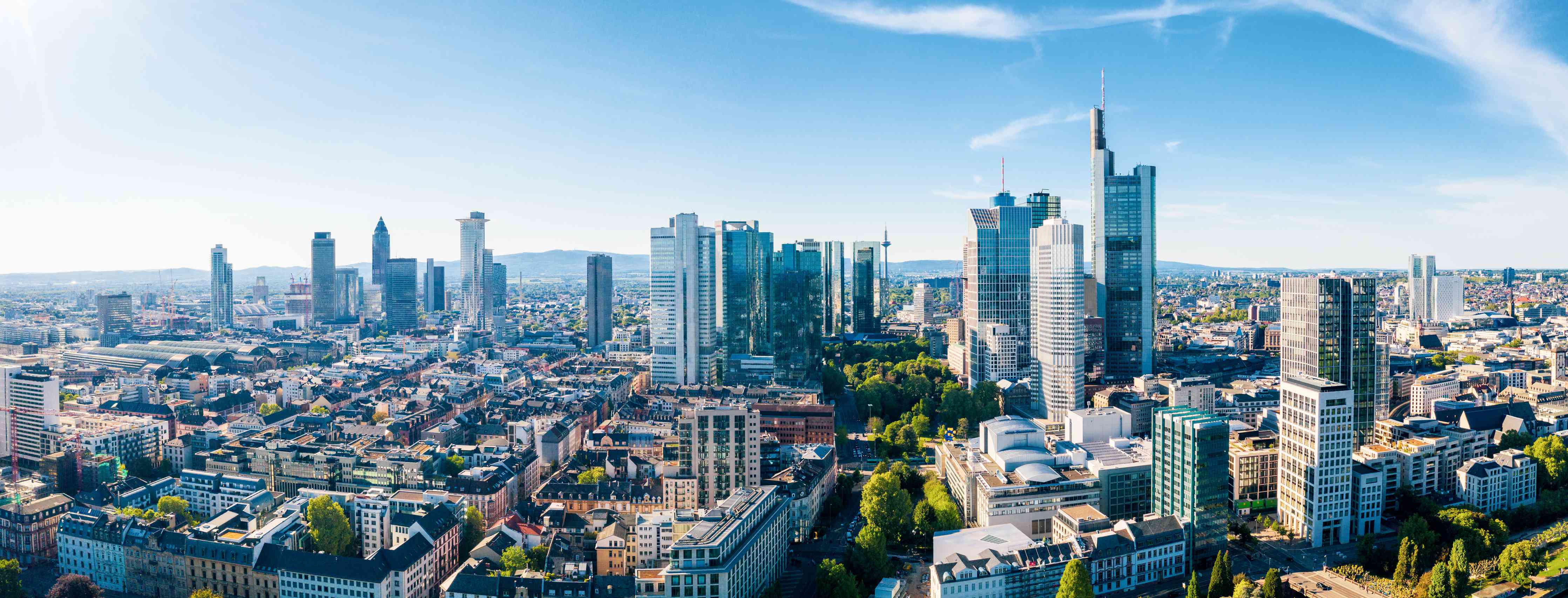 Wandverkleidung Wohnzimmer-Wolkenkratzer - Frankfurt am Main