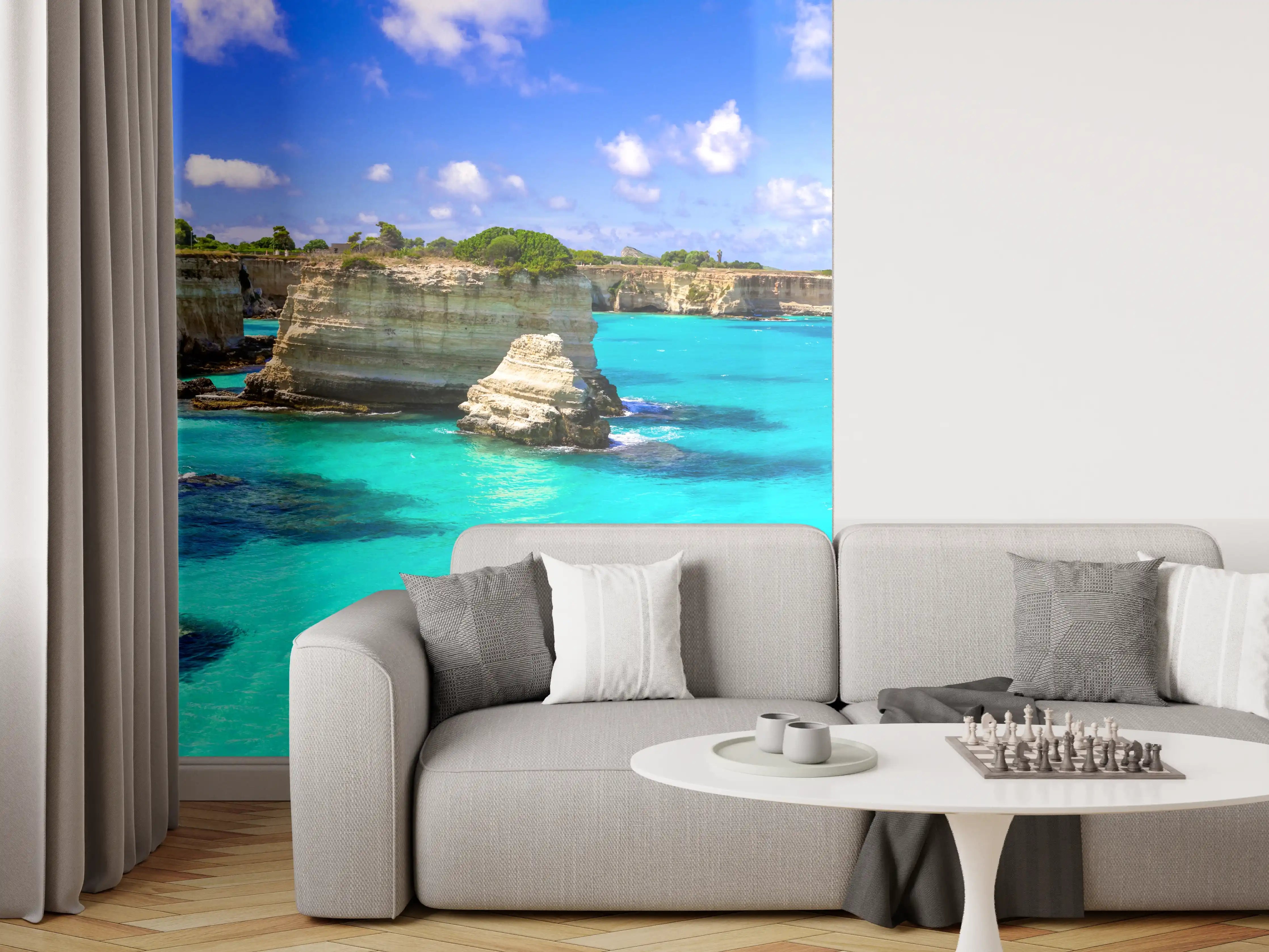Wandverkleidung Wohnzimmer - Wunderschöne Meereslandschaften in Apulien