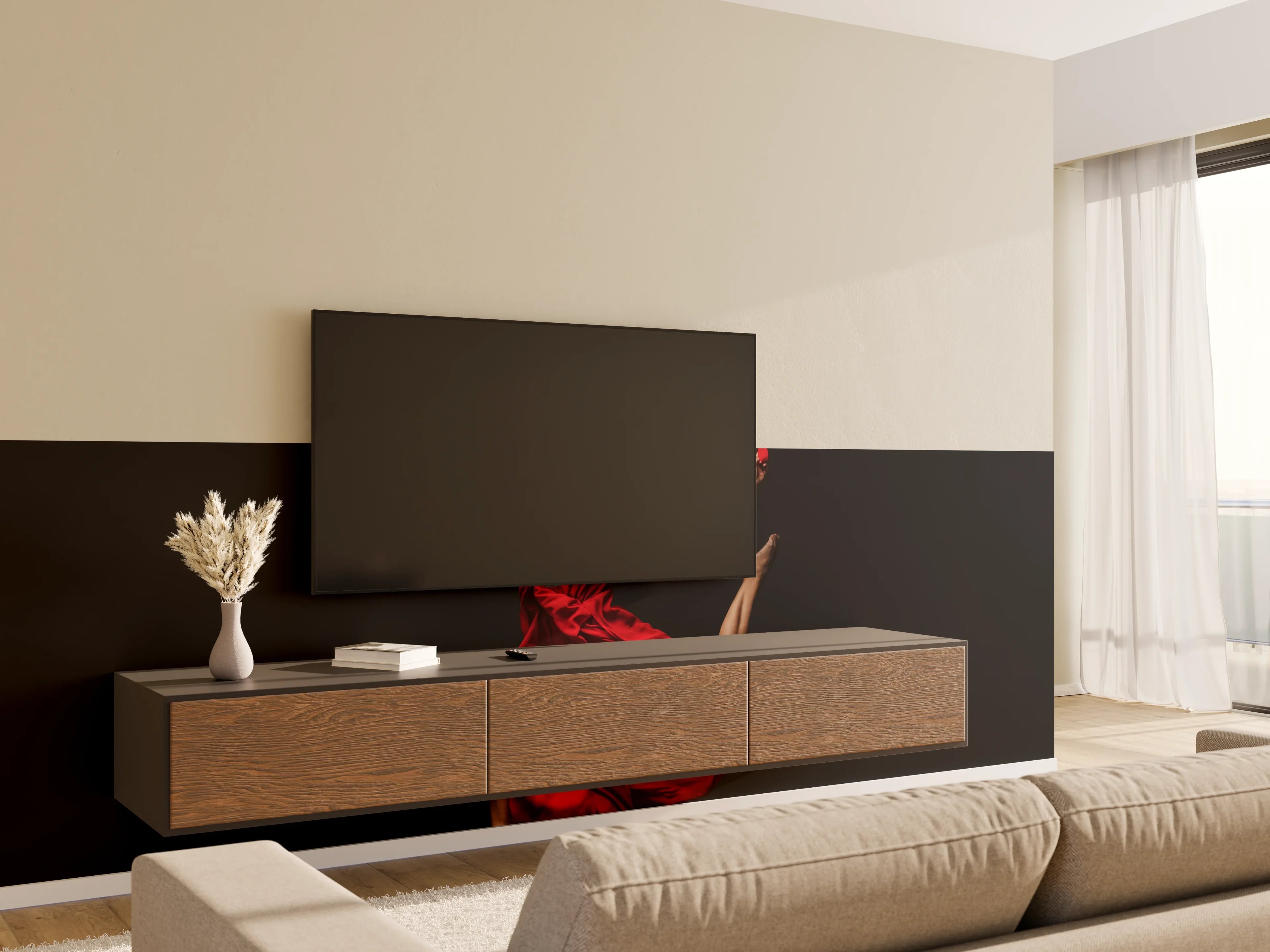 Wandverkleidung Wohnzimmer - Zeitgenössische Tänzerin