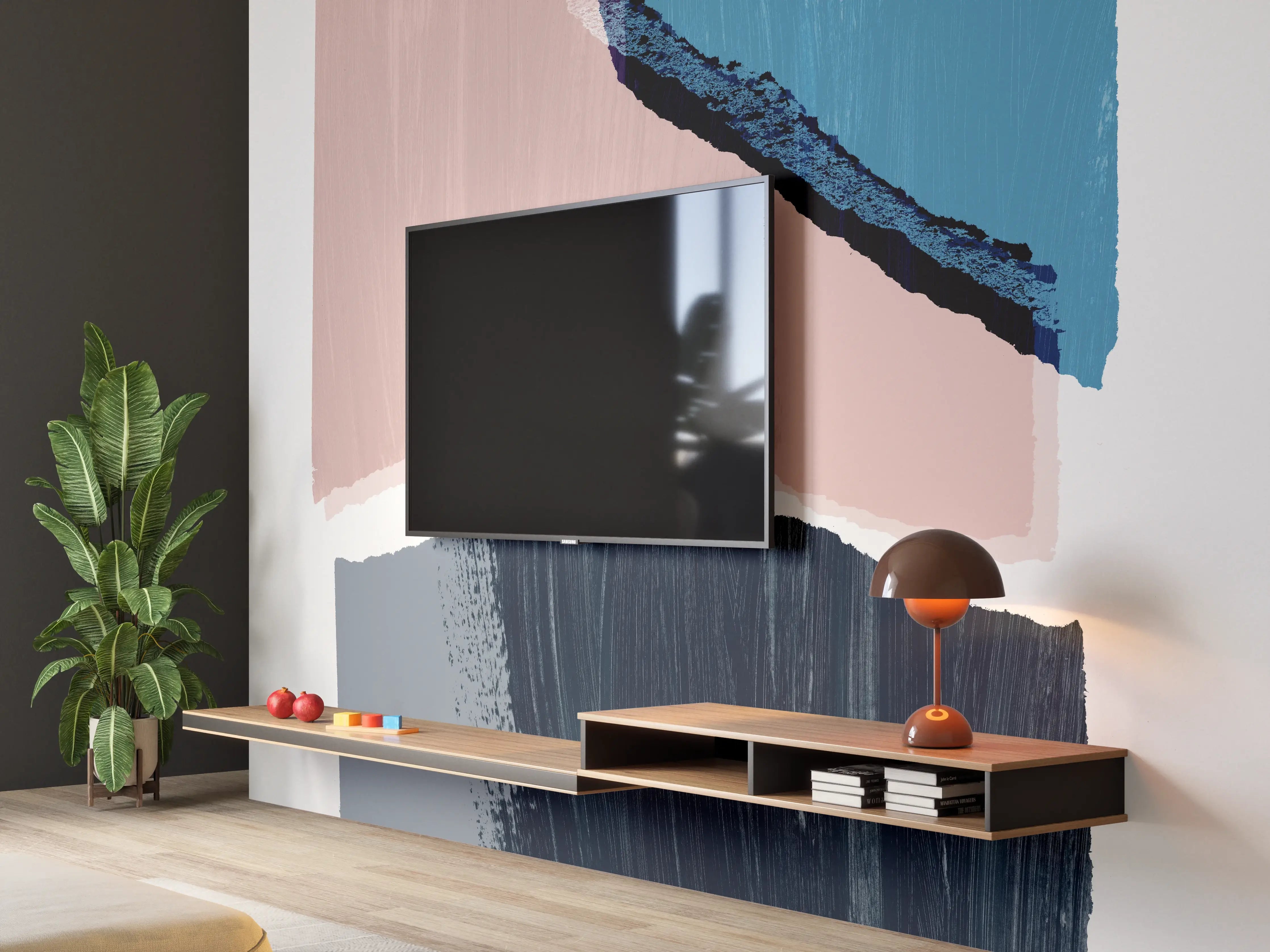 Wandverkleidung Wohnzimmer - Zerrissenes Papier Muster - Kunst