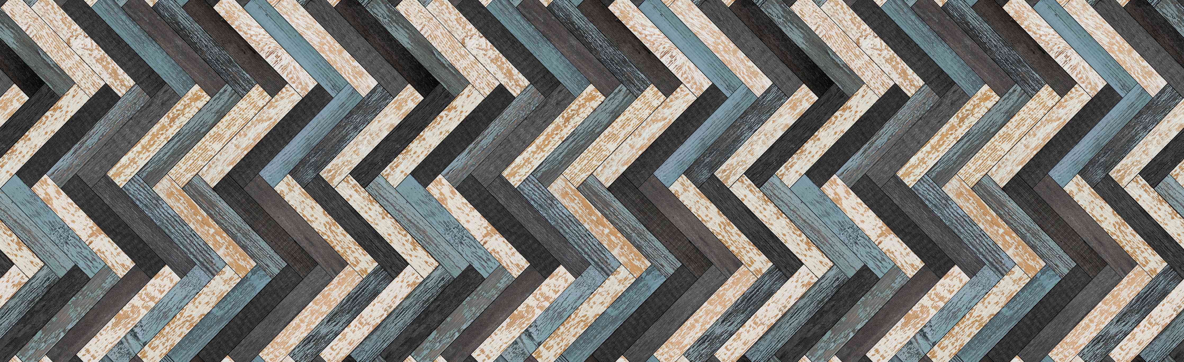 Wandverkleidung Wohnzimmer-Zickzackförmige Holztextur
