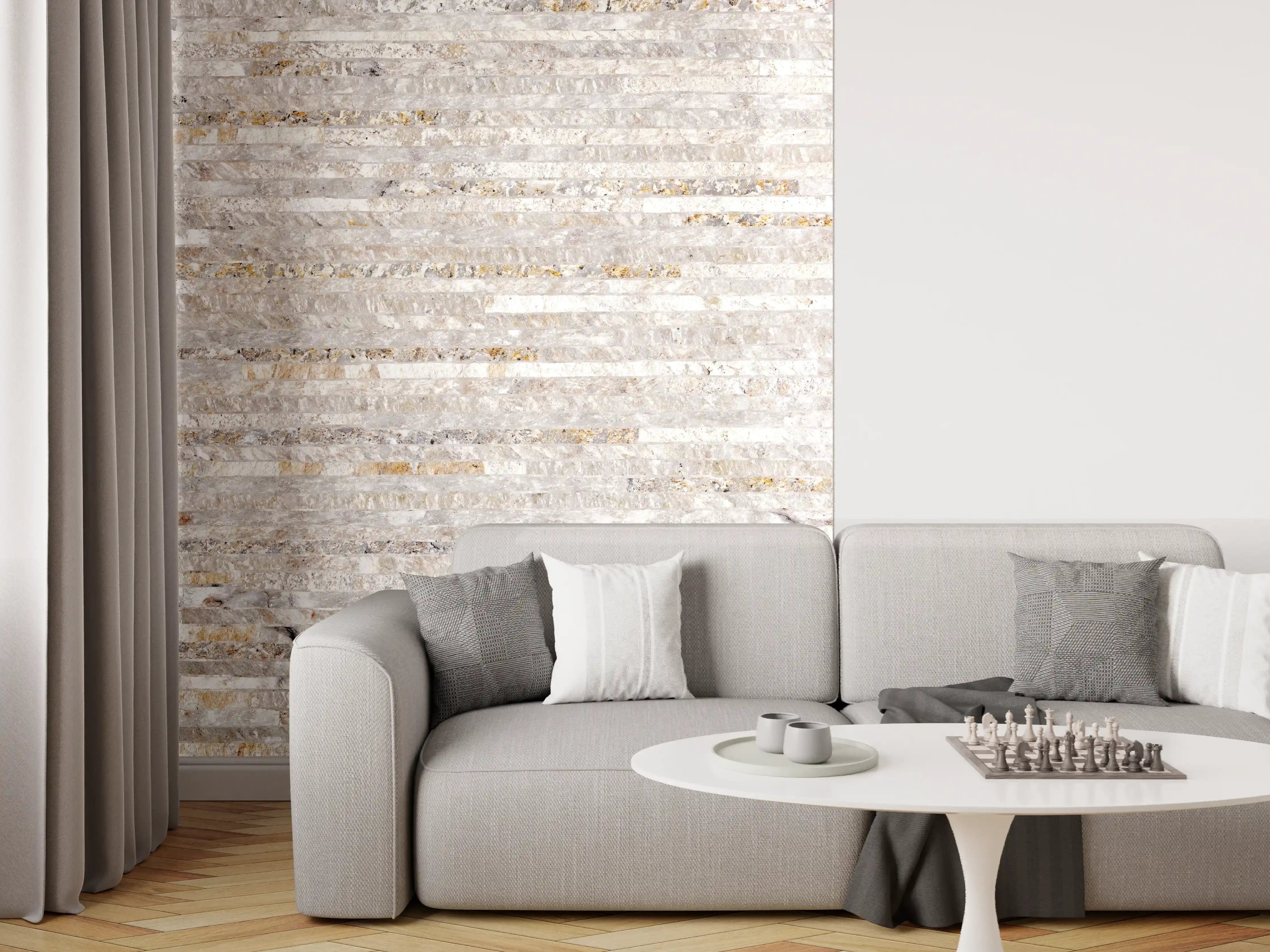 Wandverkleidung Wohnzimmer - Ziegelsteinwand Struktur