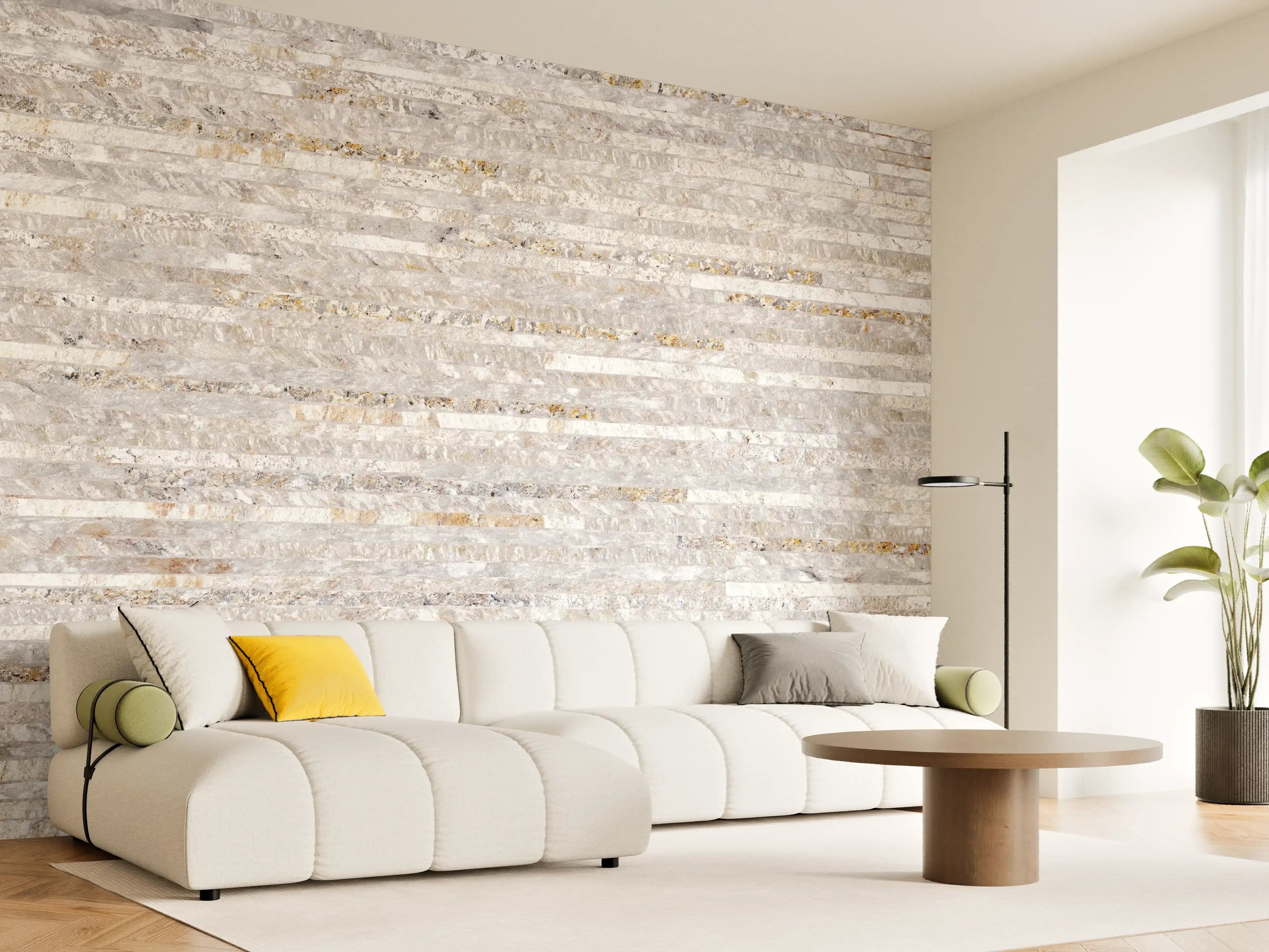 Wandverkleidung Wohnzimmer - Ziegelsteinwand Struktur
