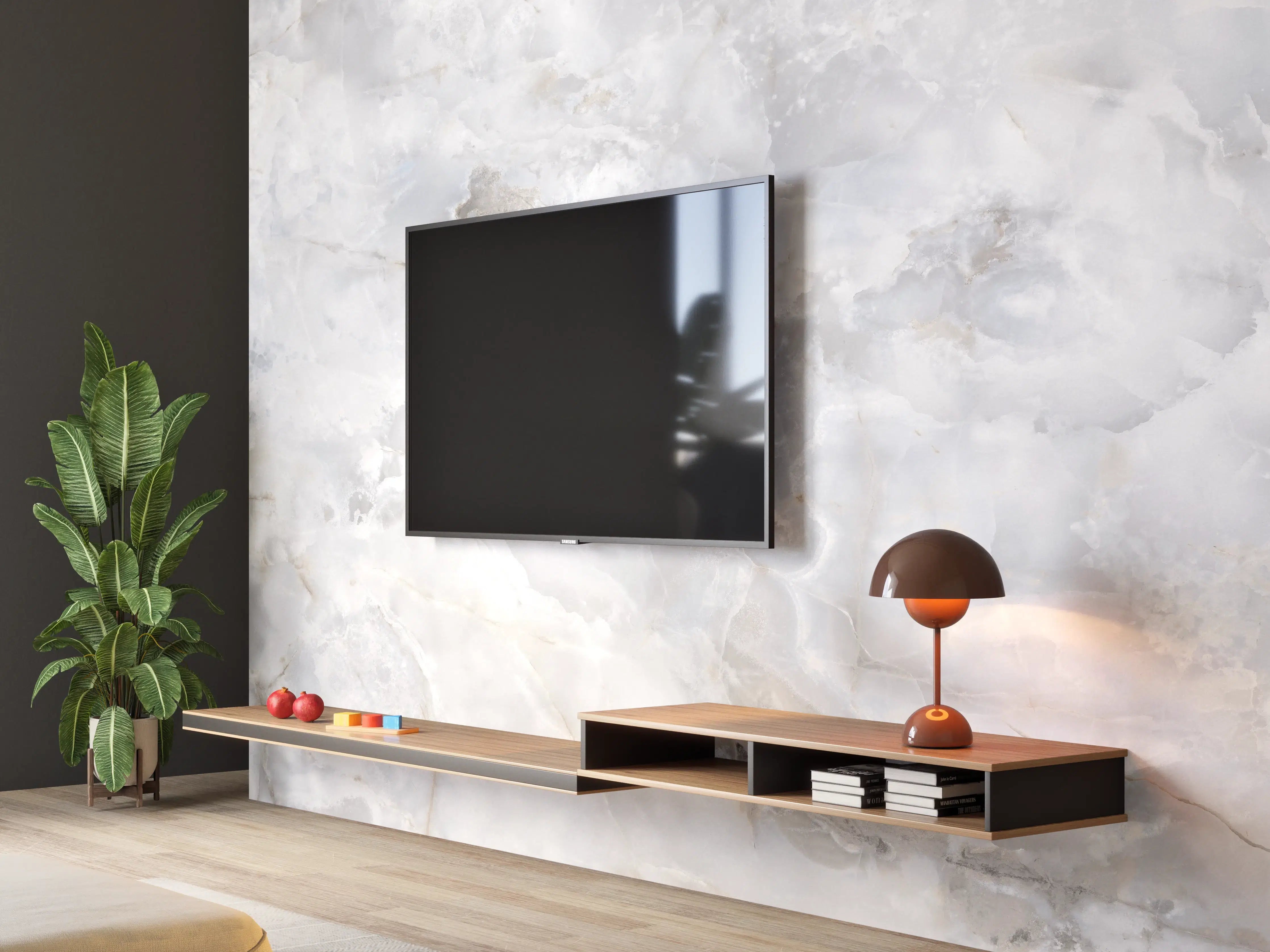 Wandverkleidung Wohnzimmer - onyx marmor textur