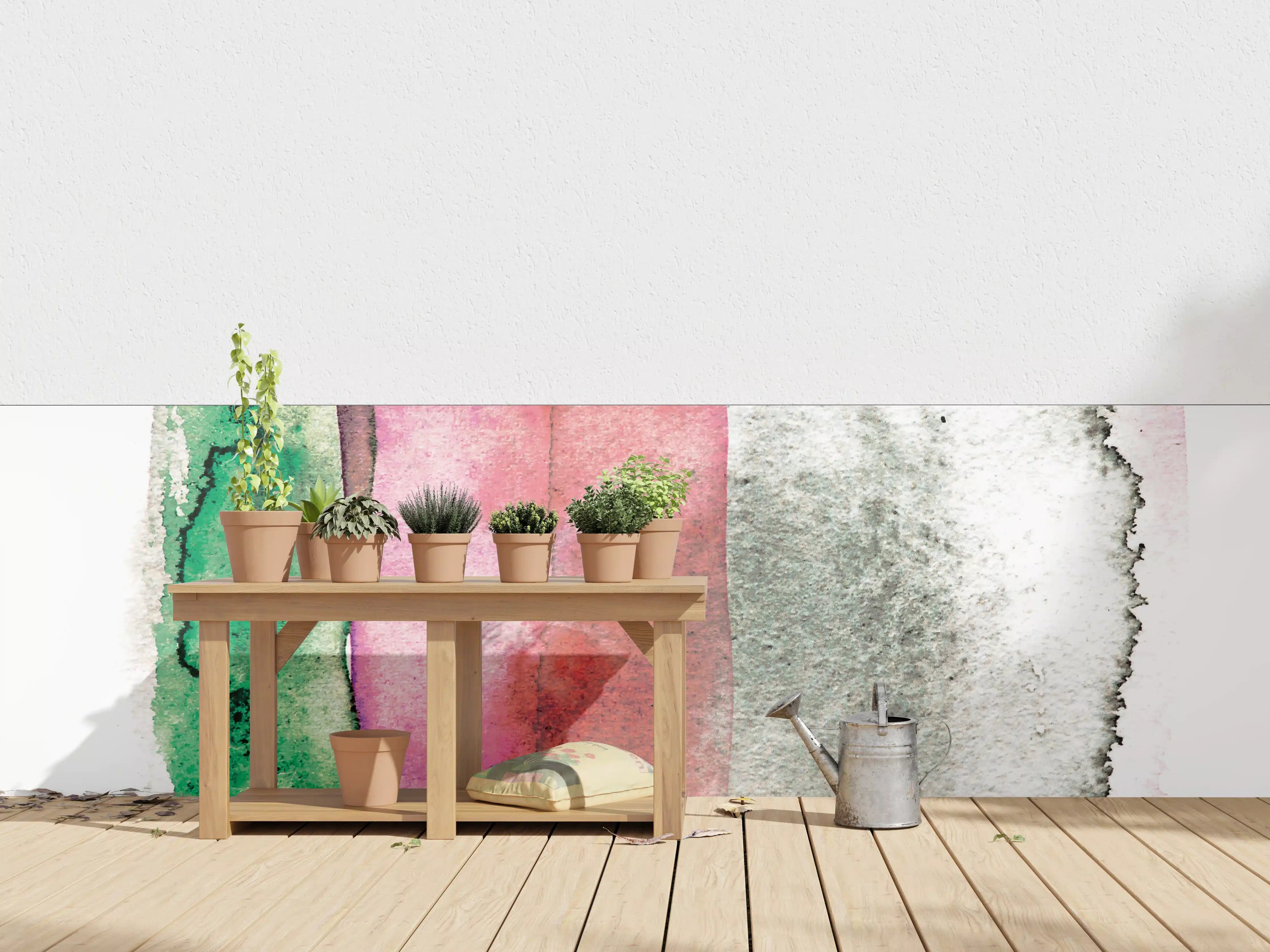 Wandverkleidung außen - Abstrakte Aquarellfarben-Komposition
