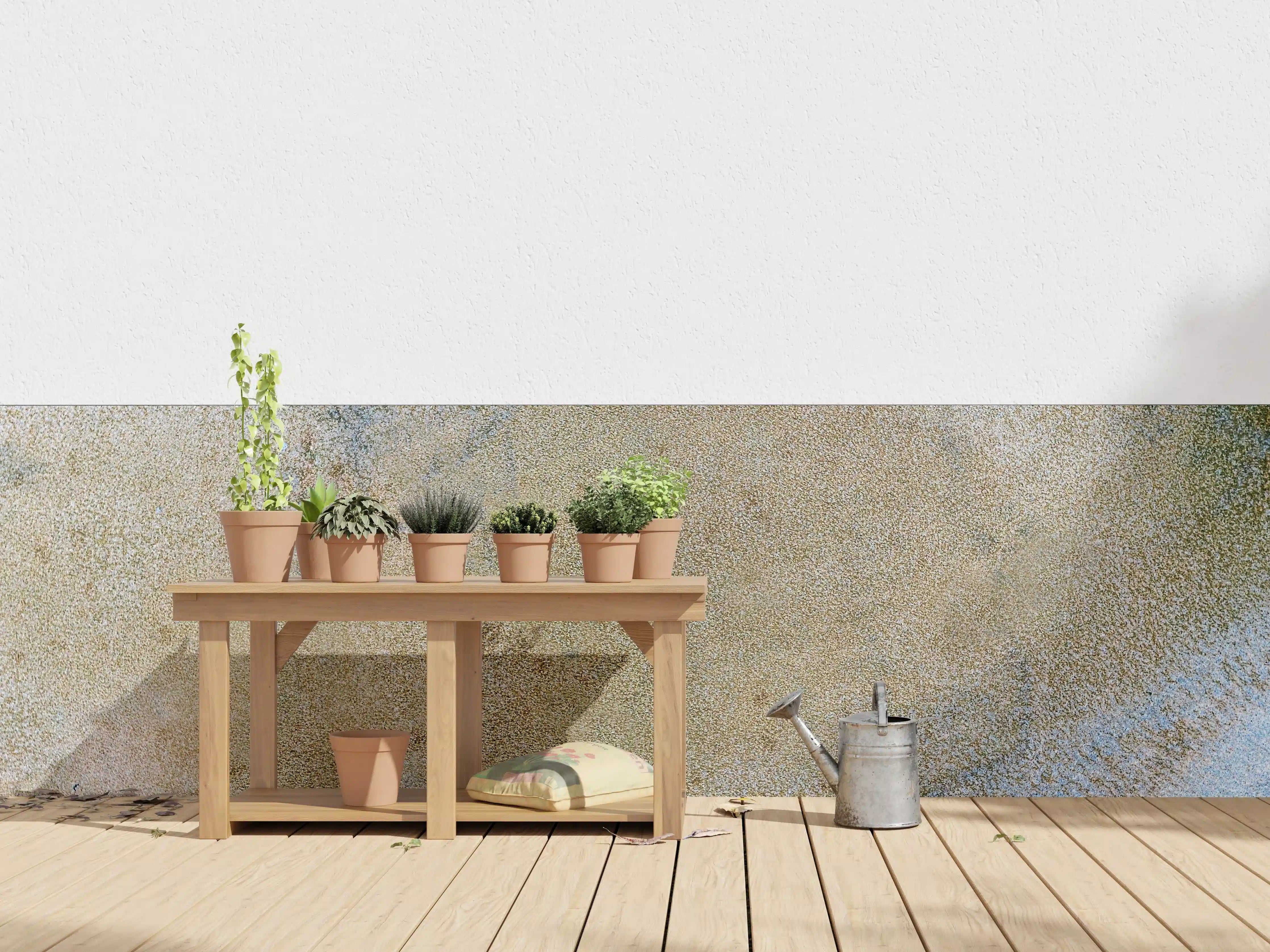 Wandverkleidung außen - Abstrakte Blau-Braun-Kunststruktur