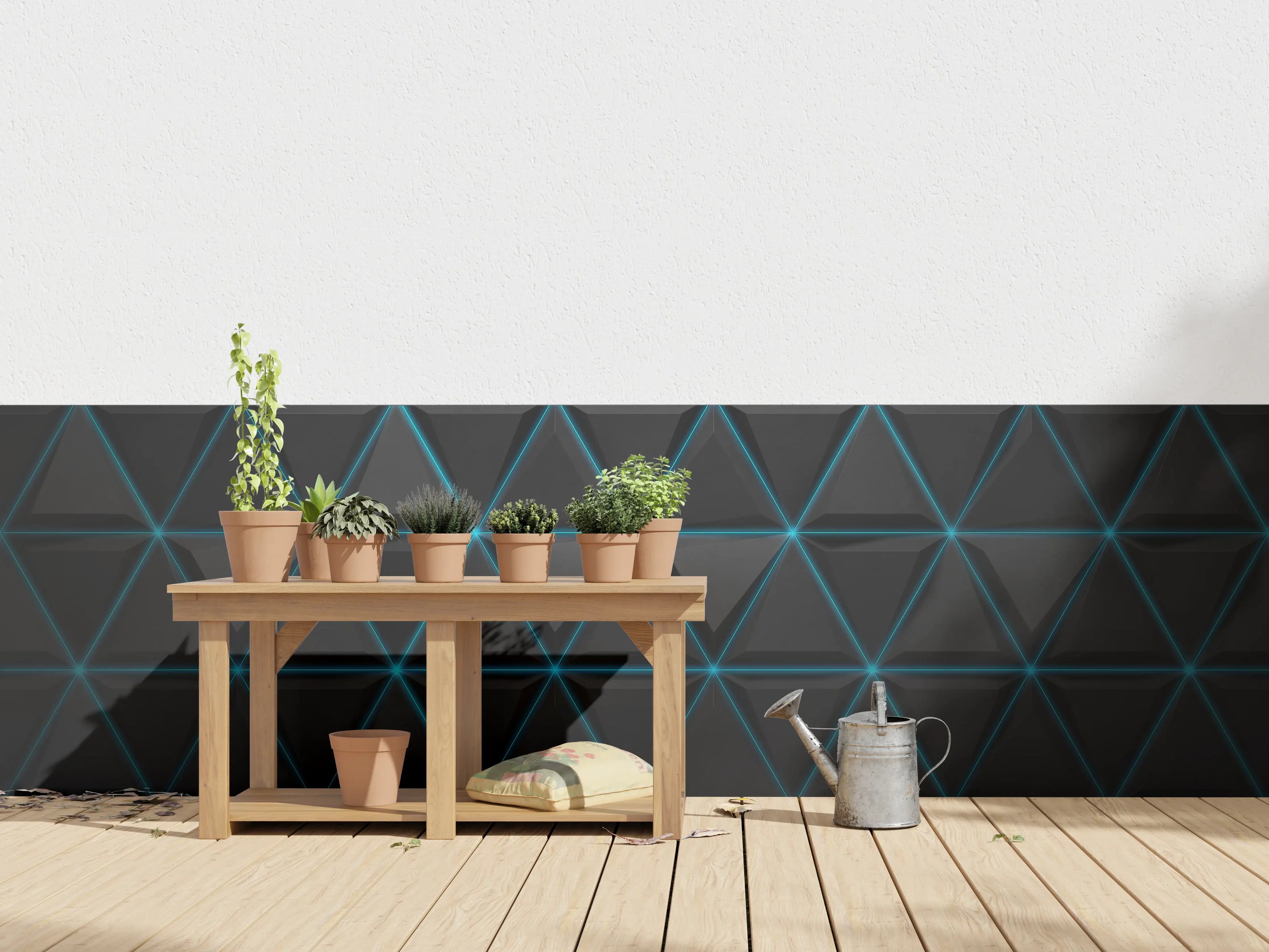 Wandverkleidung außen - Abstrakte Blau-Schwarz Textur