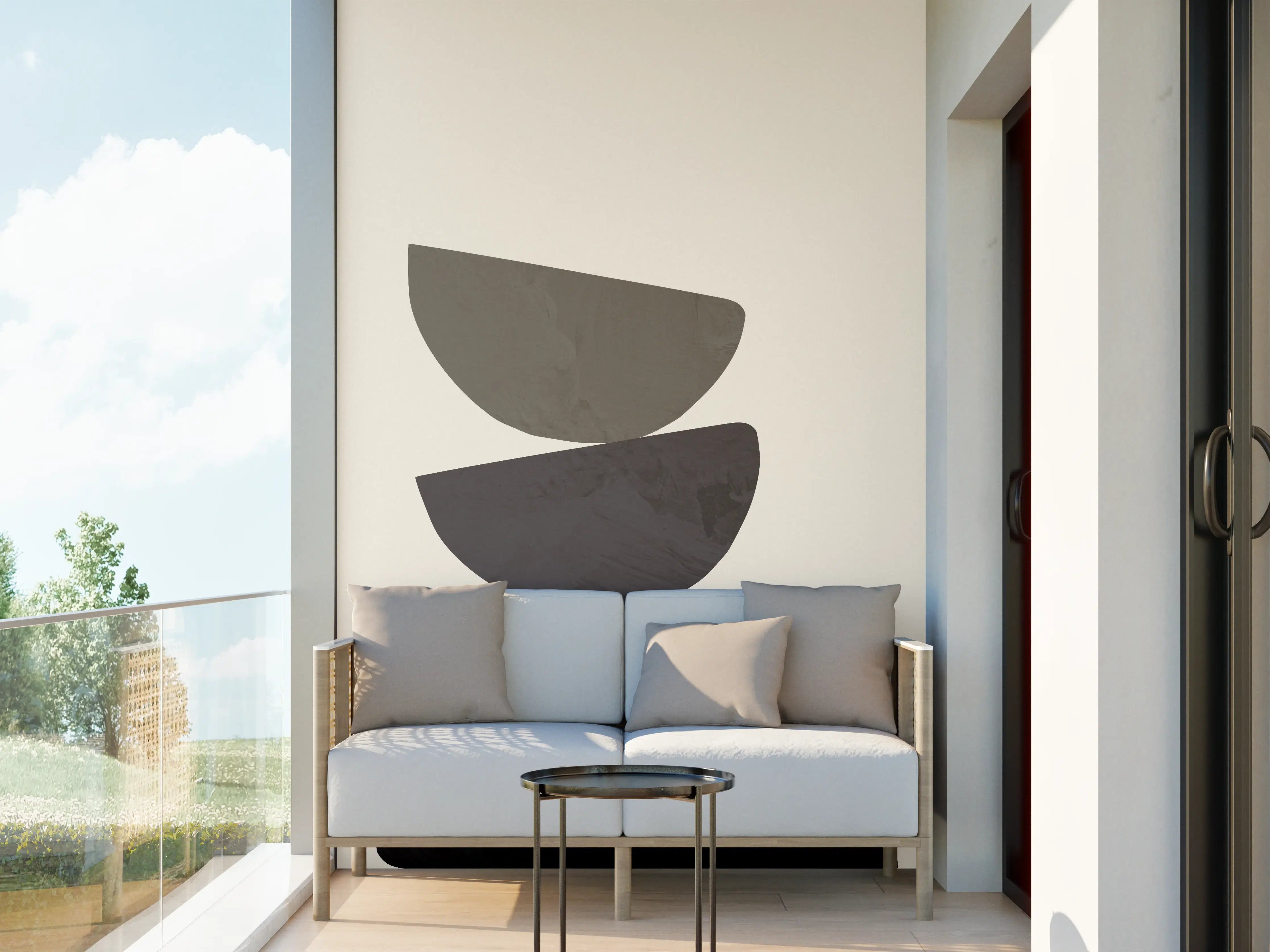 Wandverkleidung außen - Abstrakte Geometrie Balance