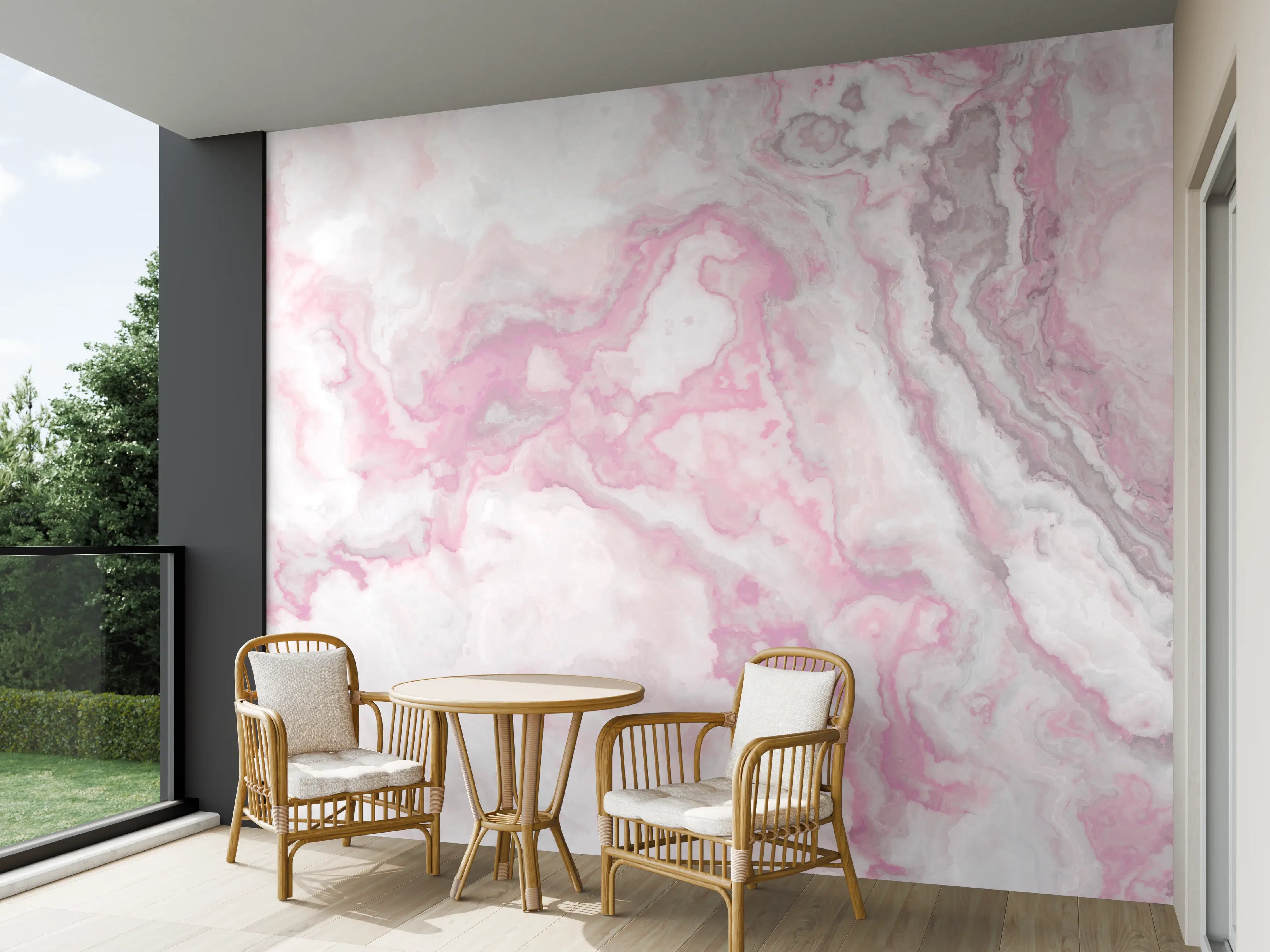 Wandverkleidung außen - Abstrakte Marmor Struktur - Aquarelldarstellung