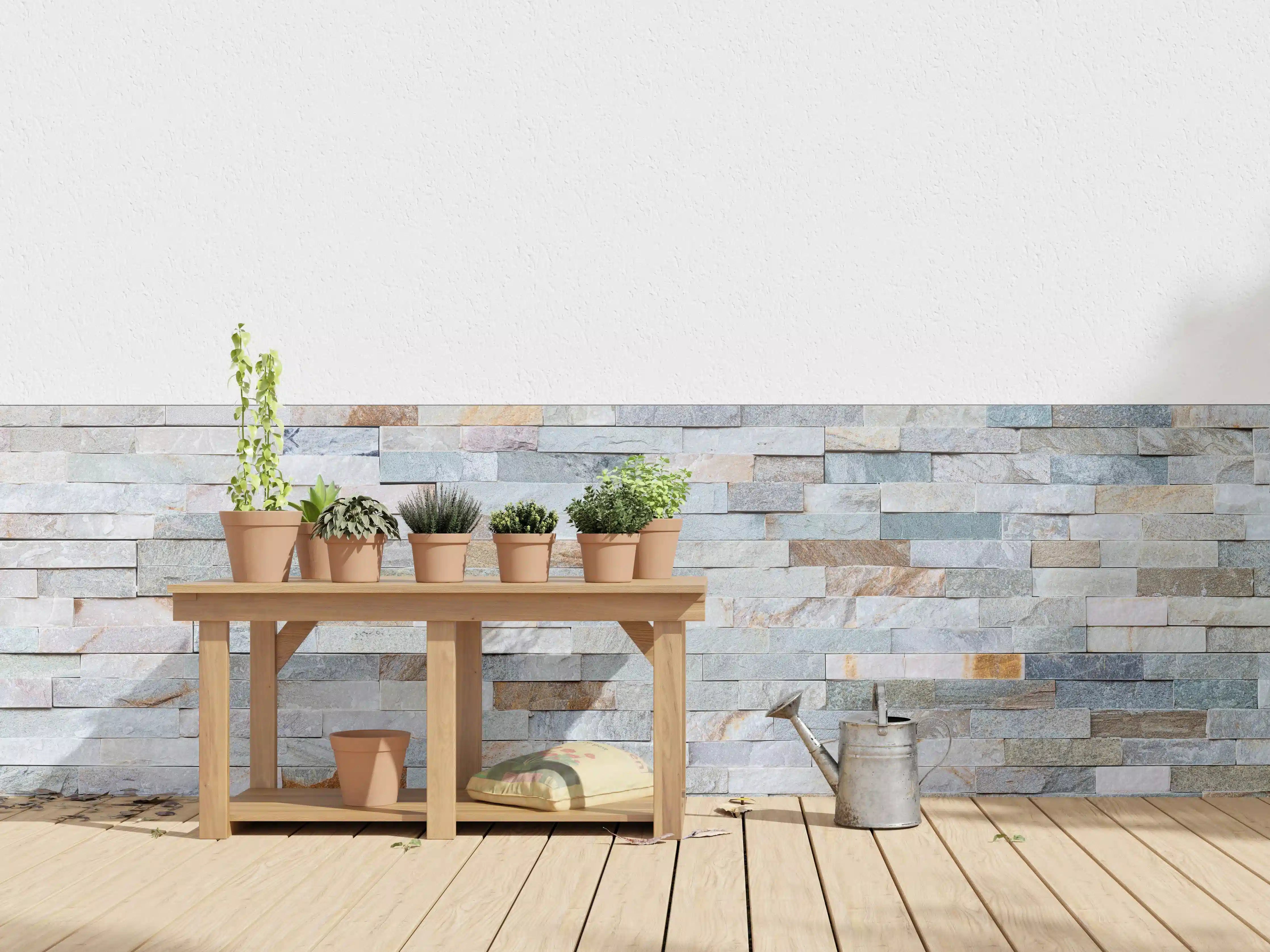 Wandverkleidung außen - Abstrakte Steinwandmuster