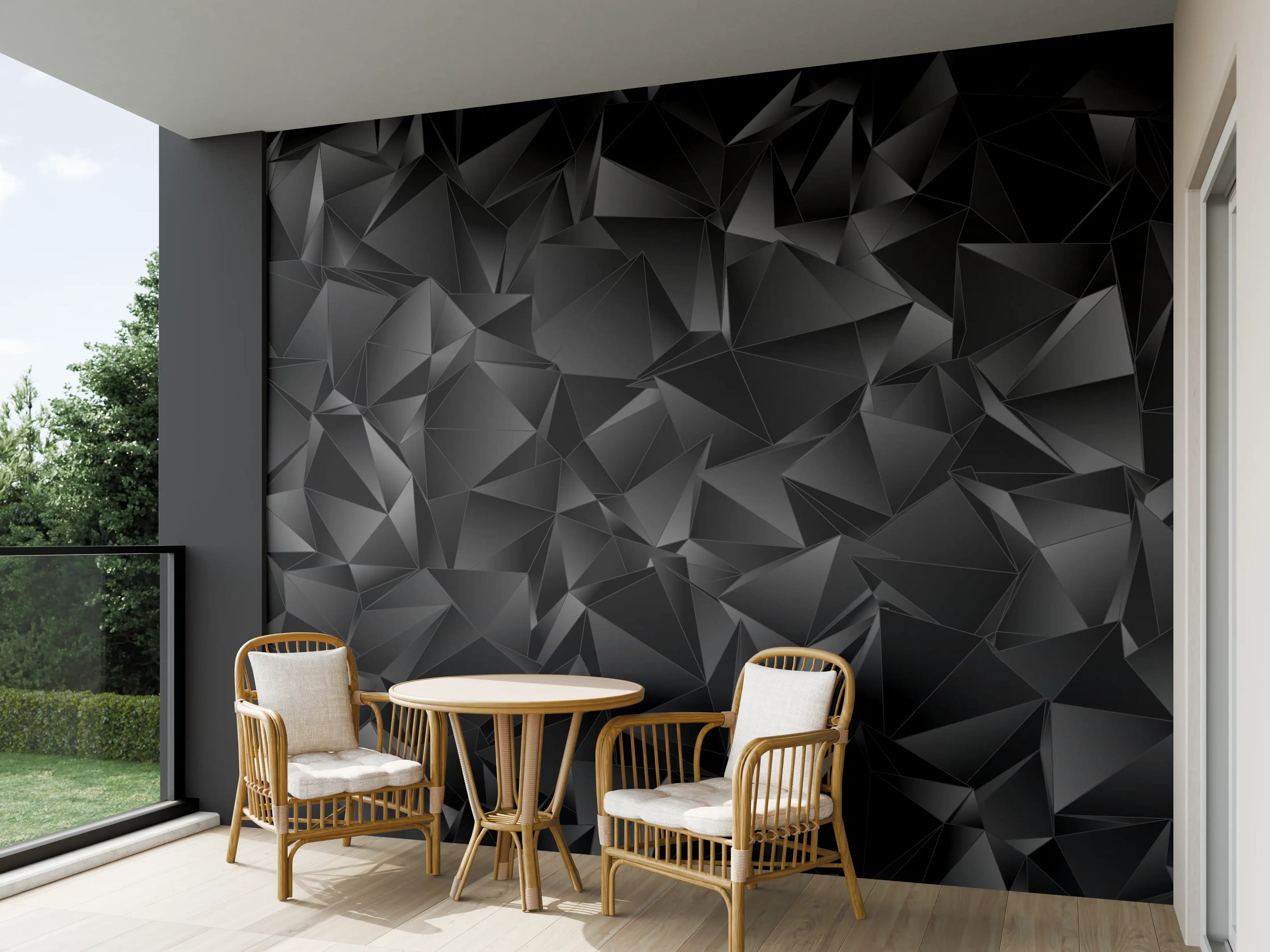Wandverkleidung außen - Abstrakter Hintergrund Polygonale Textur