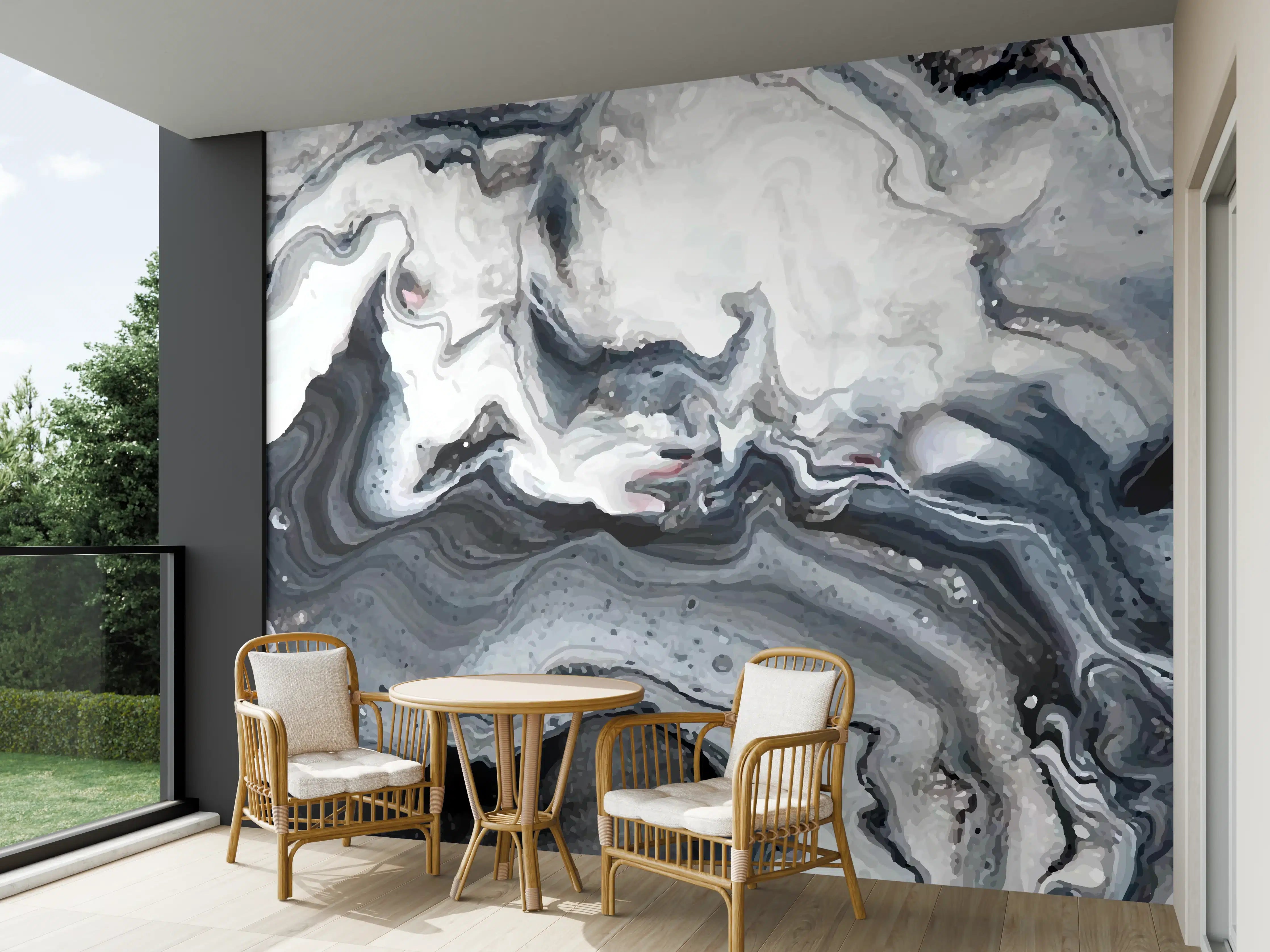 Wandverkleidung außen - Abstrakter Marmor
