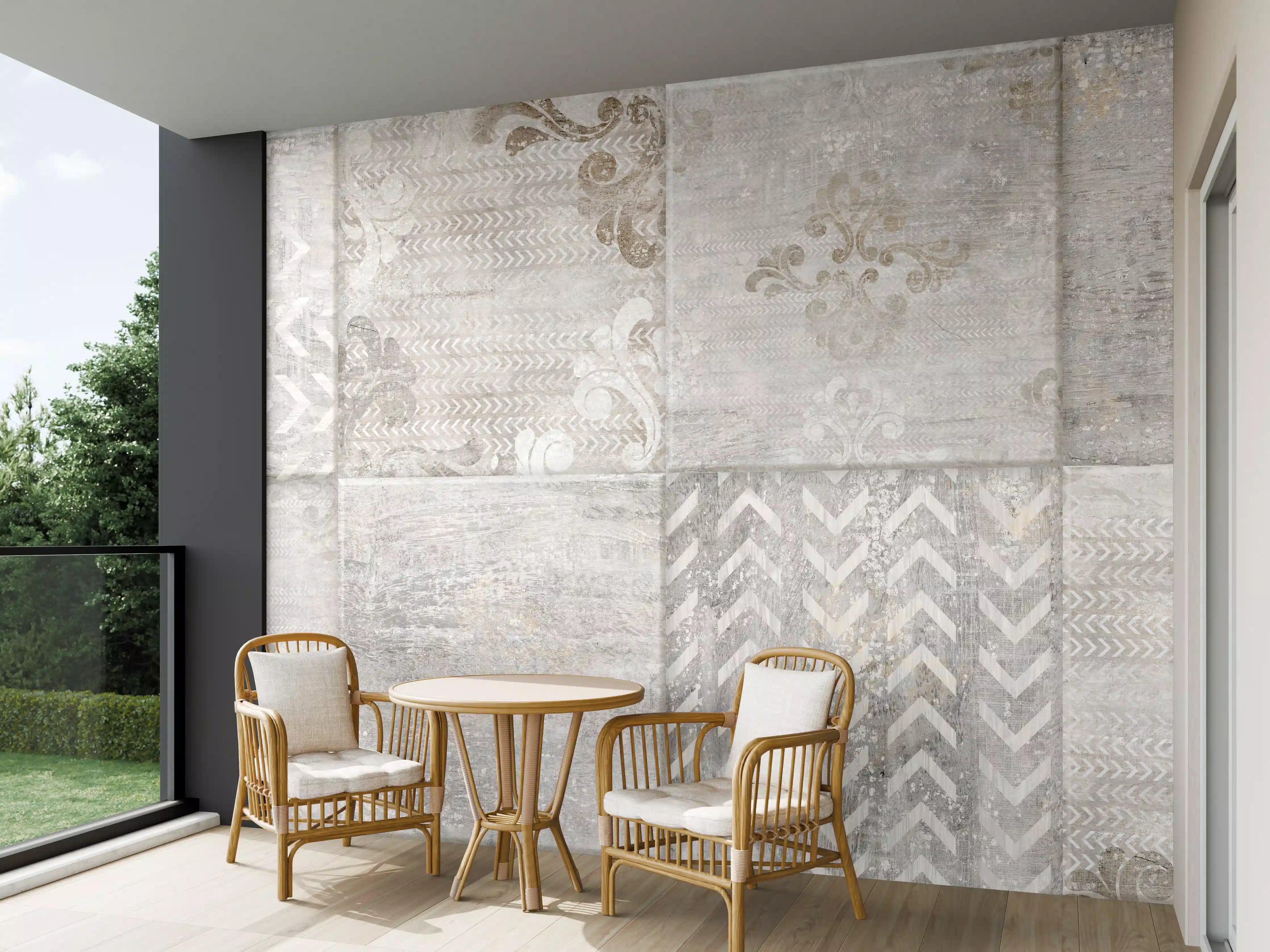 Wandverkleidung außen - Abstrakter Mosaik Hintergrund