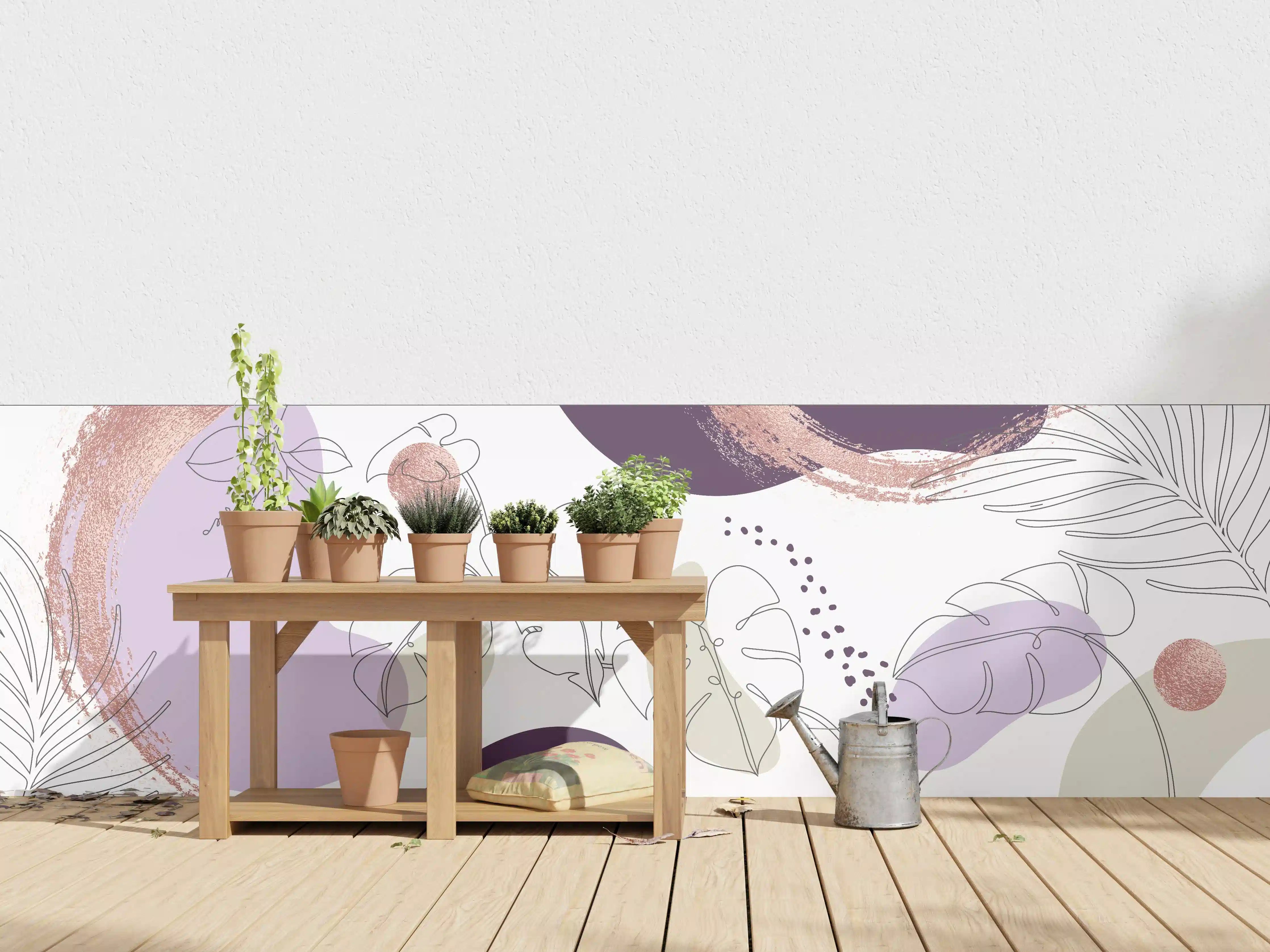 Wandverkleidung außen - Abstraktes Pastellfarben-Design