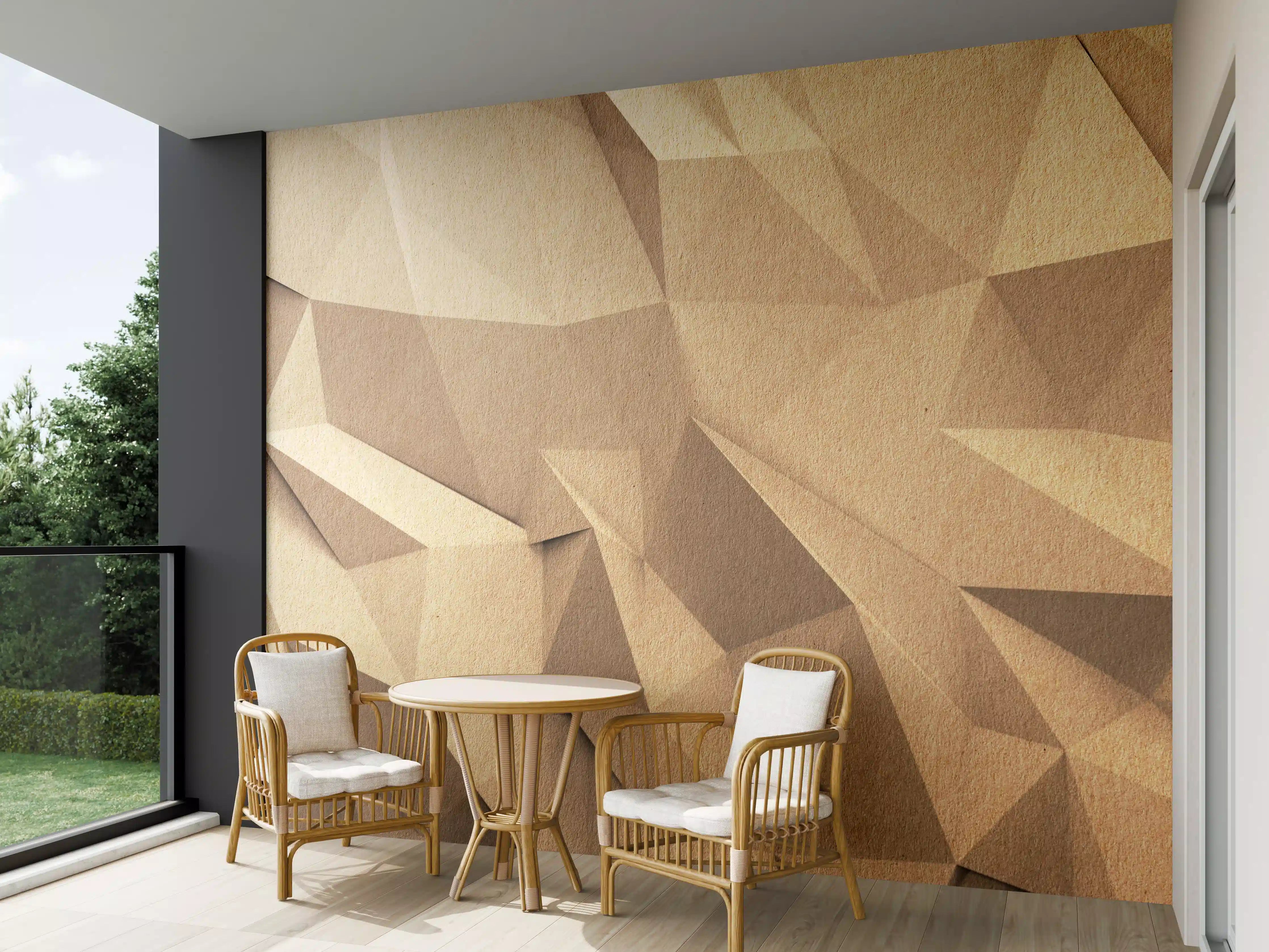 Wandverkleidung außen - Abstraktes Polygon Handwerk
