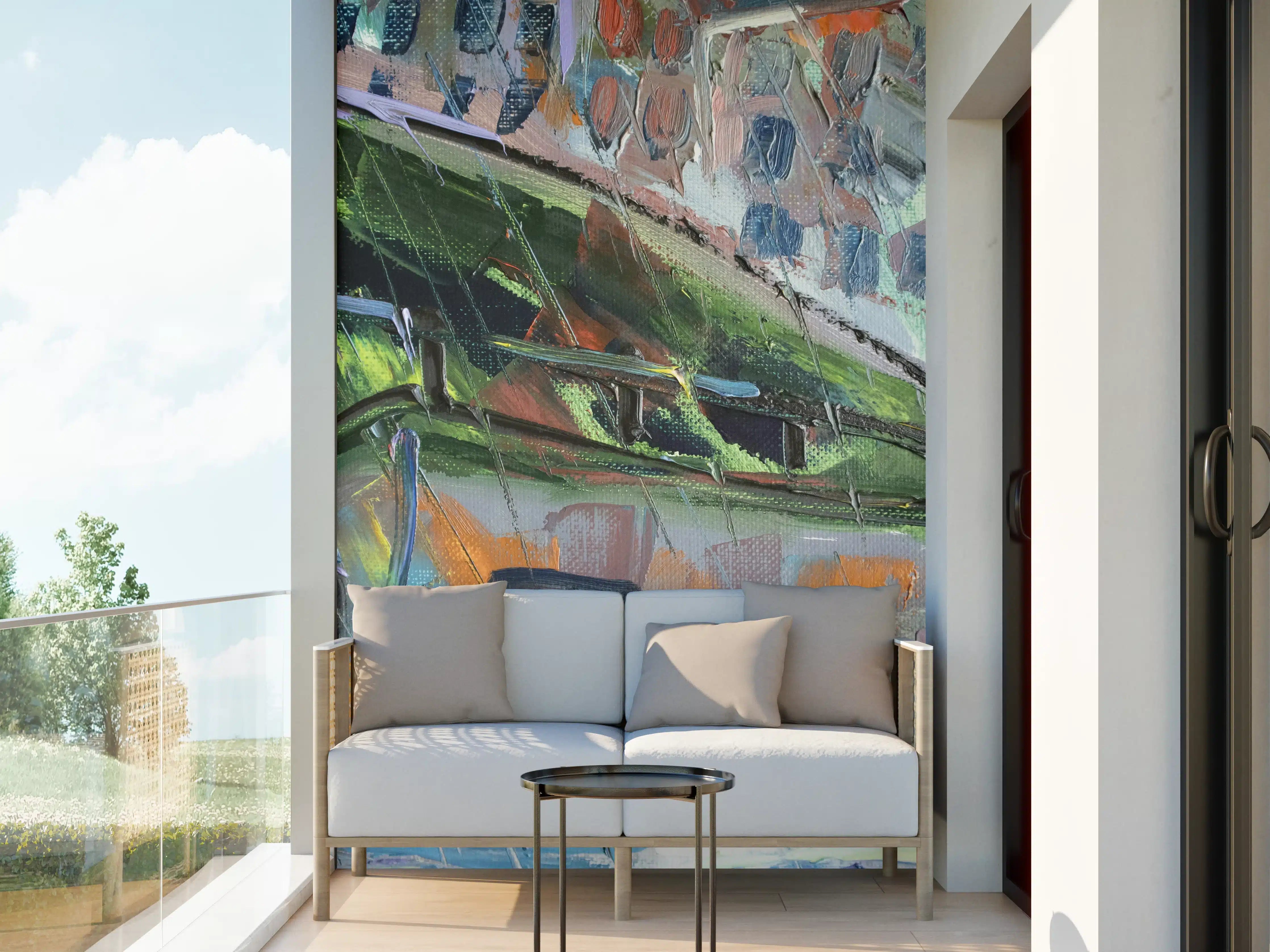 Wandverkleidung außen - Acryl Farben Kunst - Gebäude