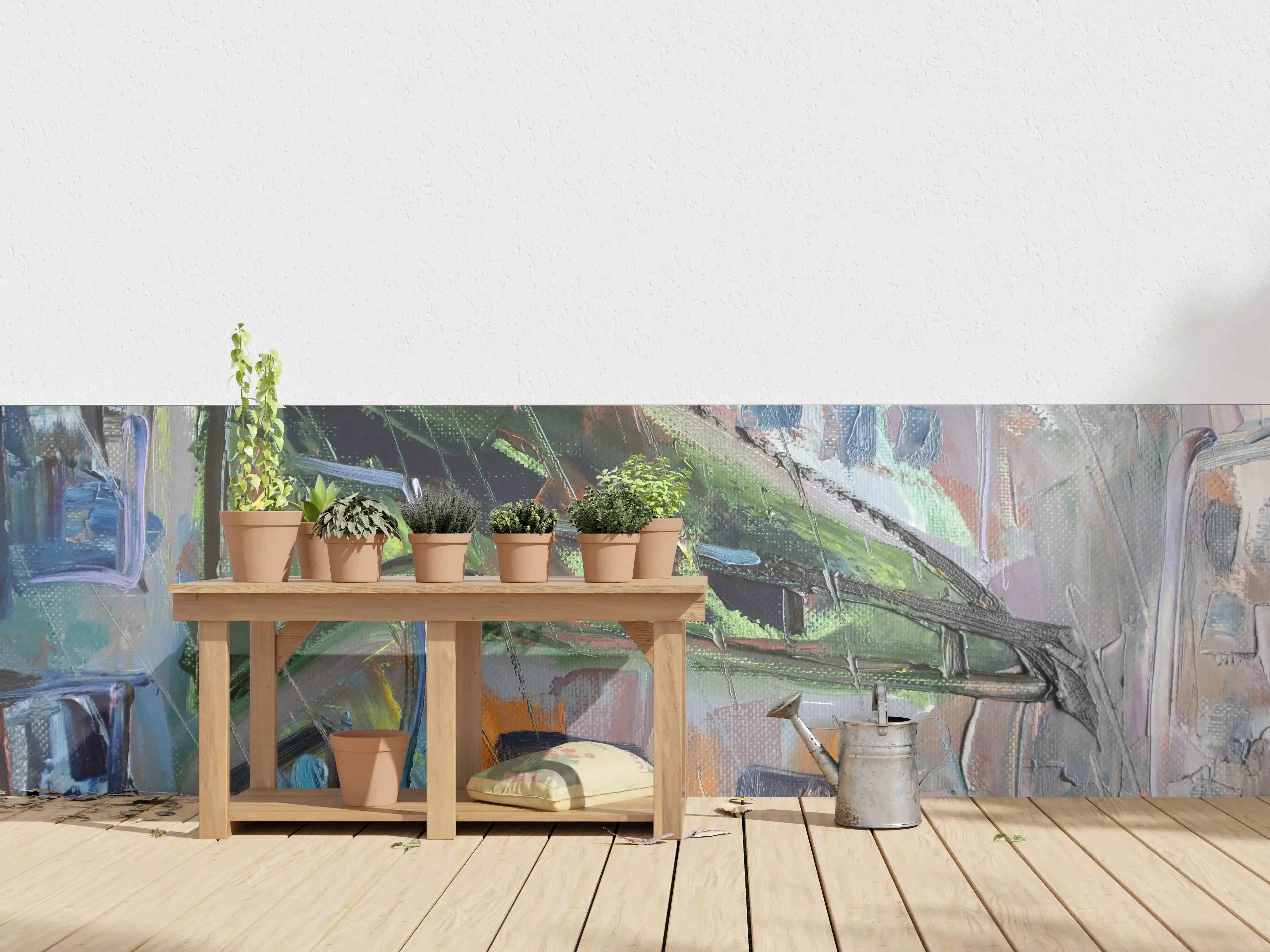 Wandverkleidung außen - Acryl Farben Kunst - Gebäude
