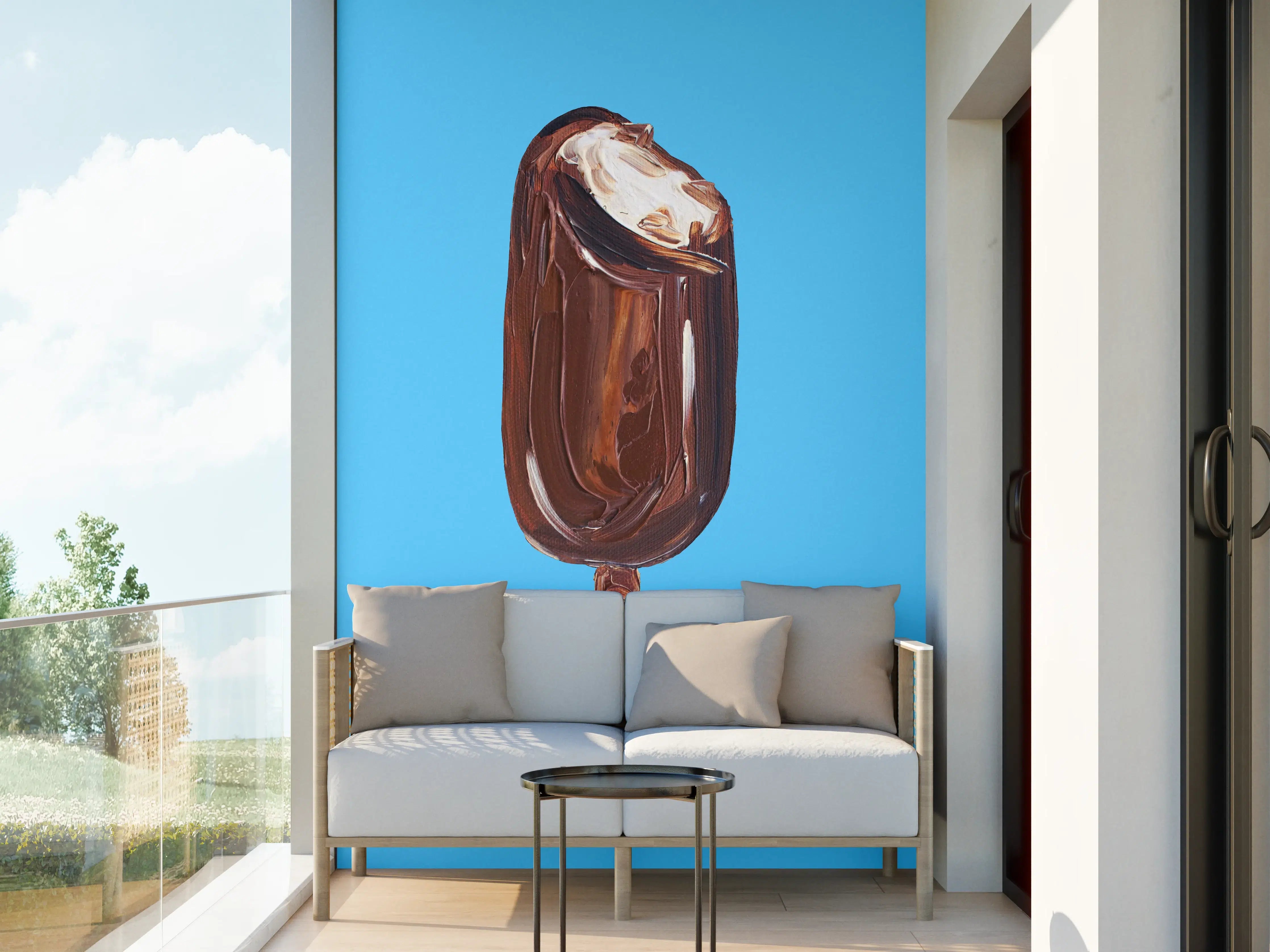 Wandverkleidung außen - Acryl Zeichnung - Eis