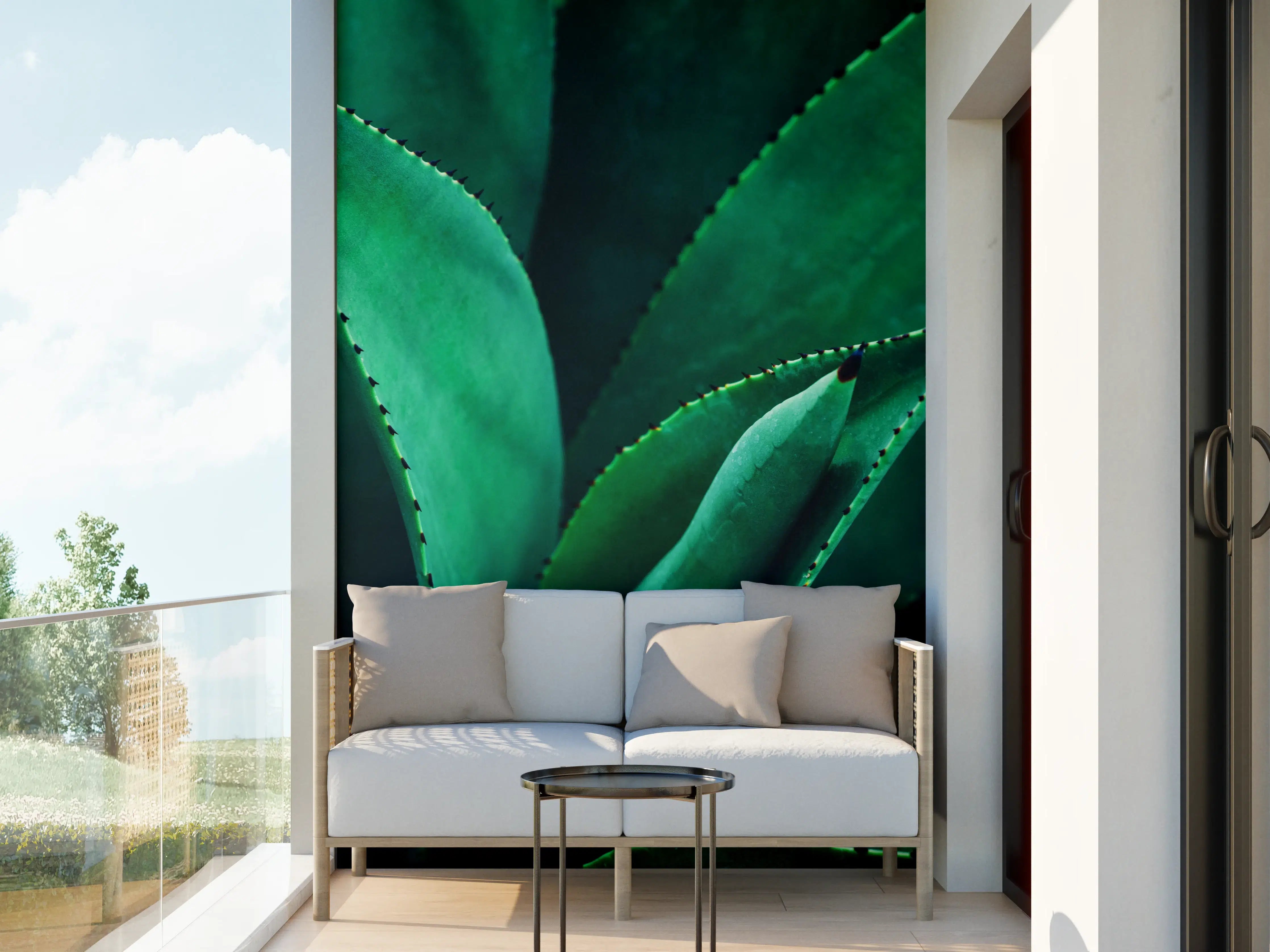 Wandverkleidung außen - Agave Kaktus - Nahaufnahme