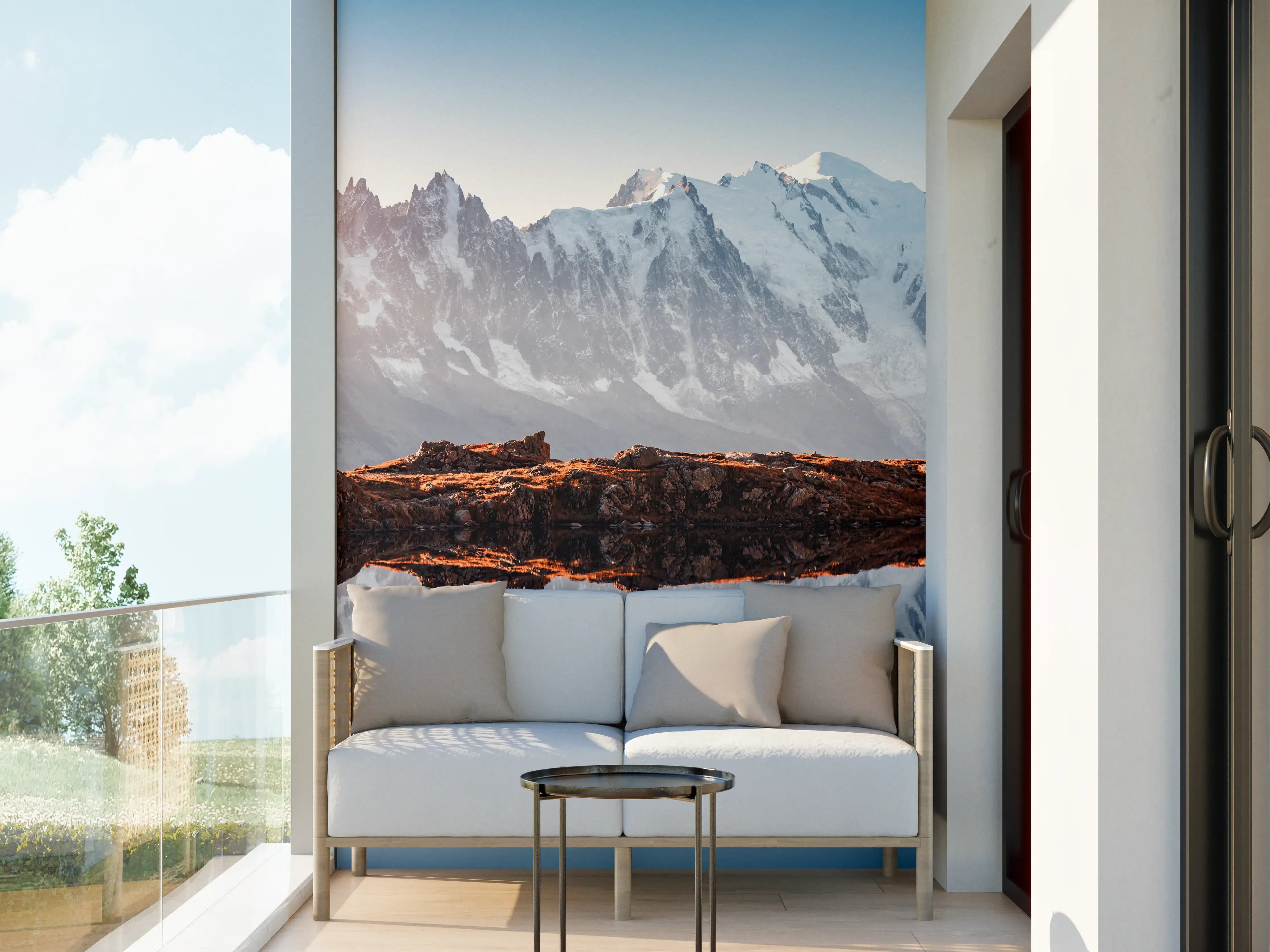 Wandverkleidung außen - Alpen Panorama am Lac Blanc