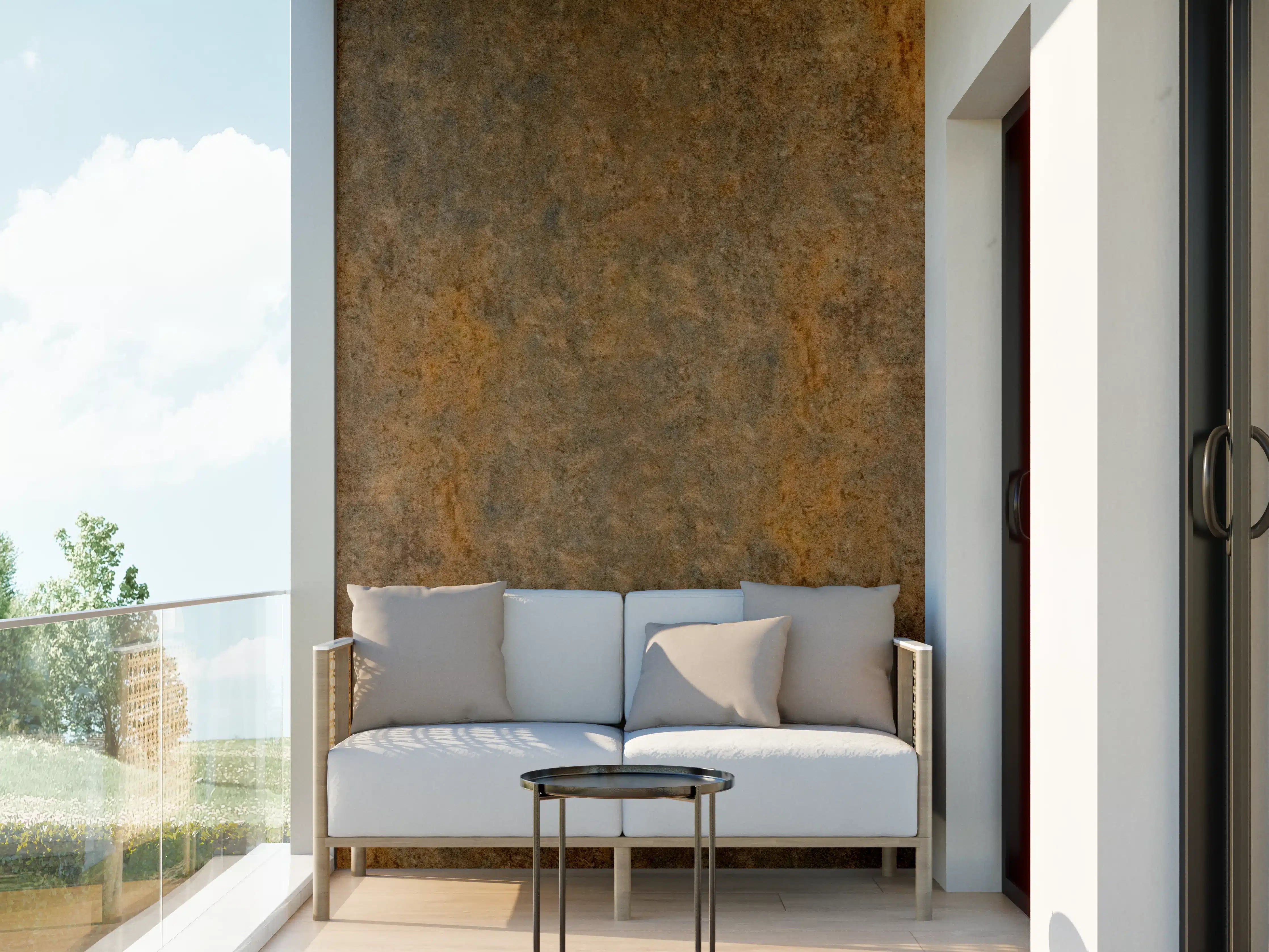 Wandverkleidung außen - Alte rostige Metallplatte