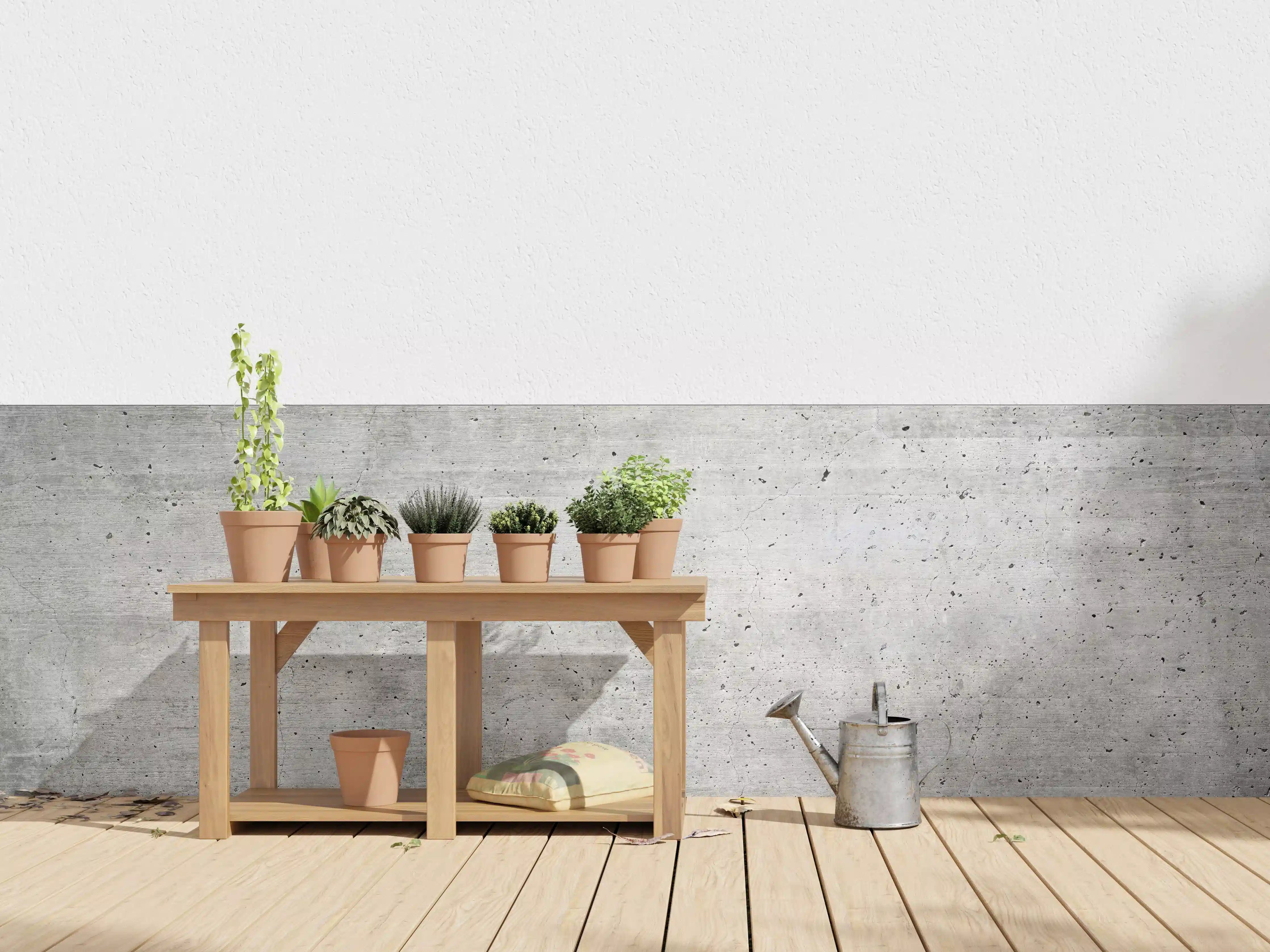 Wandverkleidung außen - Alter gräulicher Beton