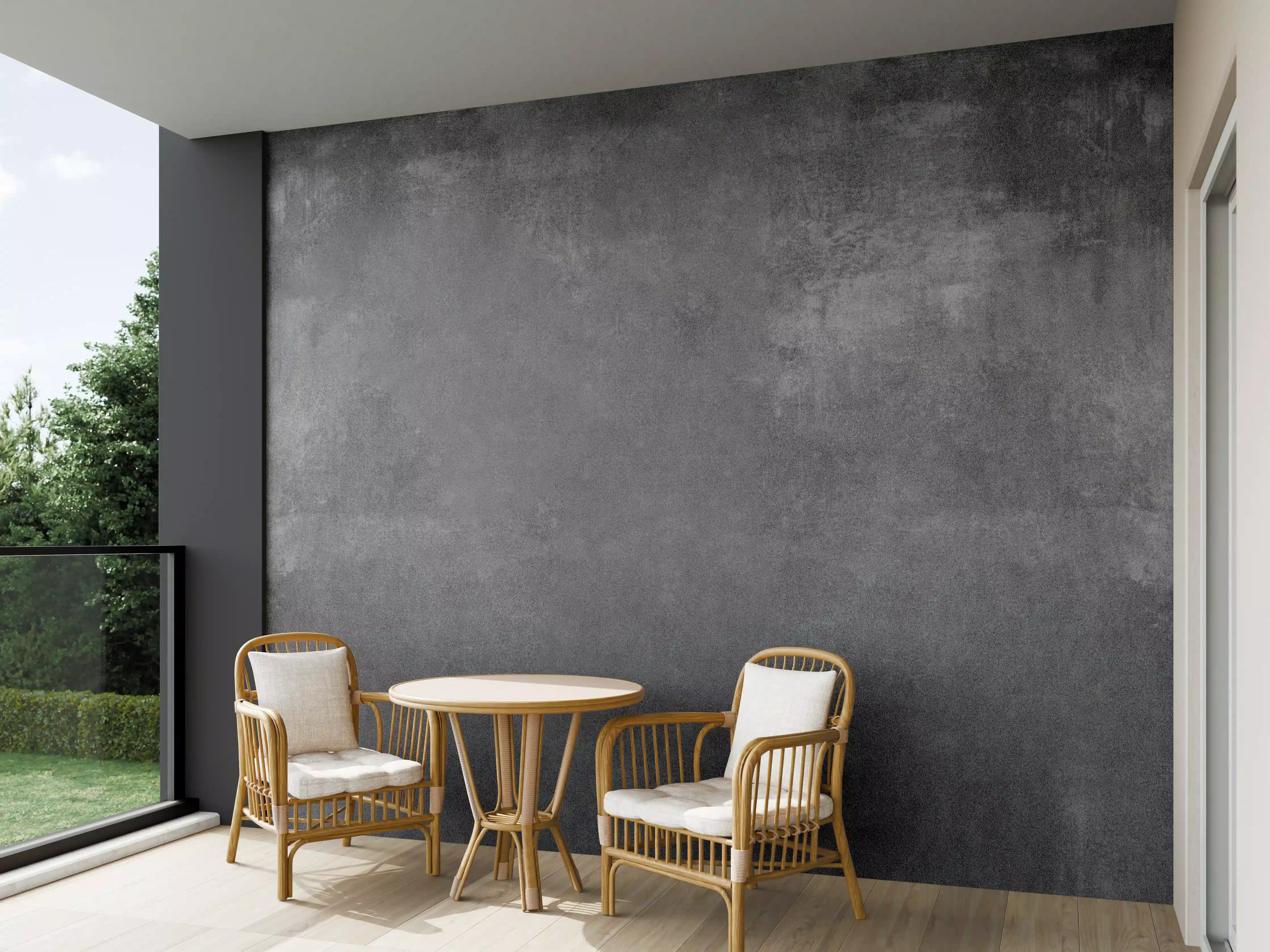 Wandverkleidung außen - Anthrazit Beton Textur