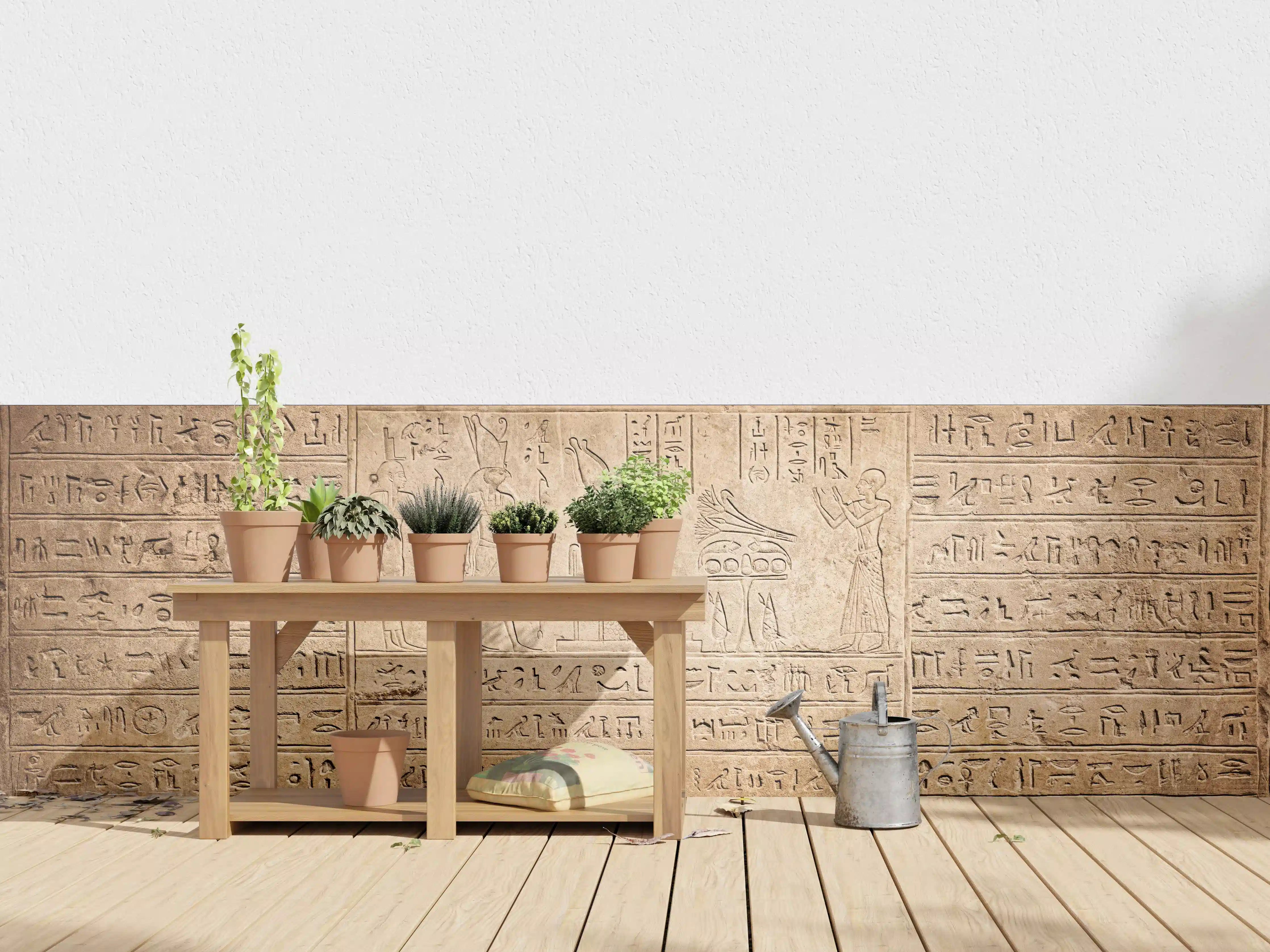 Wandverkleidung außen - Antike Ägyptische Hieroglyphen