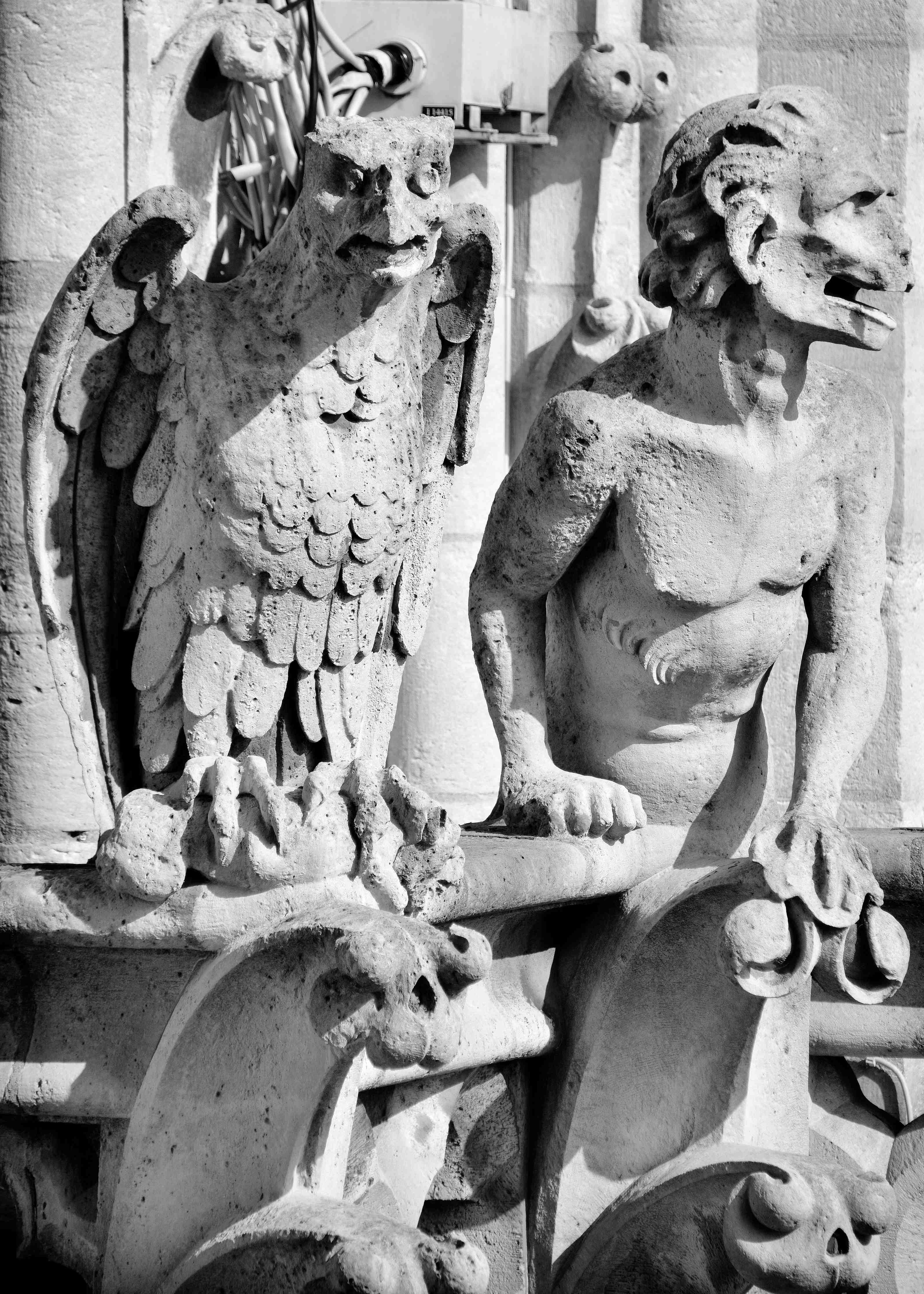 Wandverkleidung außen-Antike Stein-Skulpturen, detaillierte Darstellung