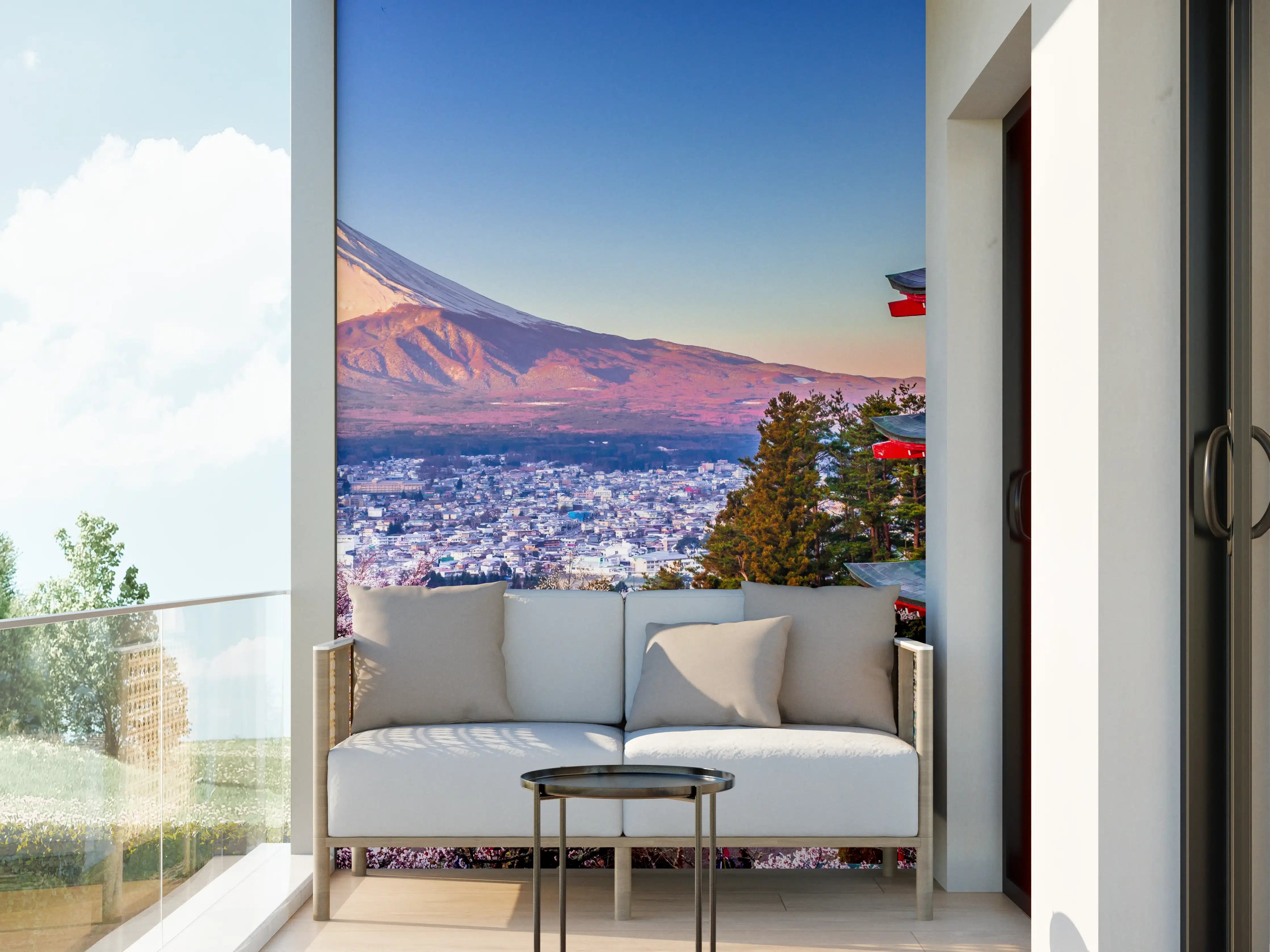 Wandverkleidung außen - Anziehender Anblick auf Berg Fuji