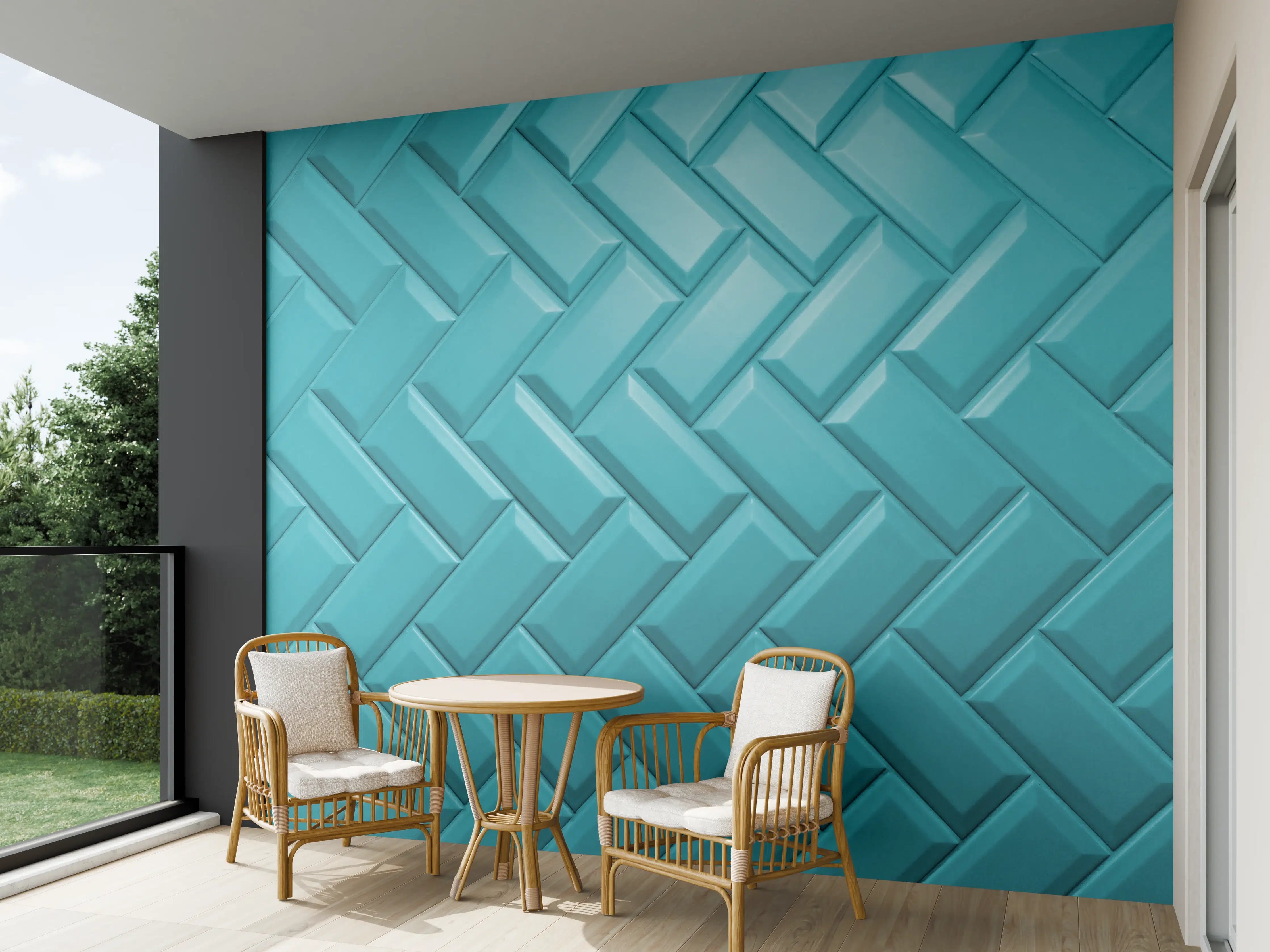 Wandverkleidung außen - Aqua Matte Keramikfliesen