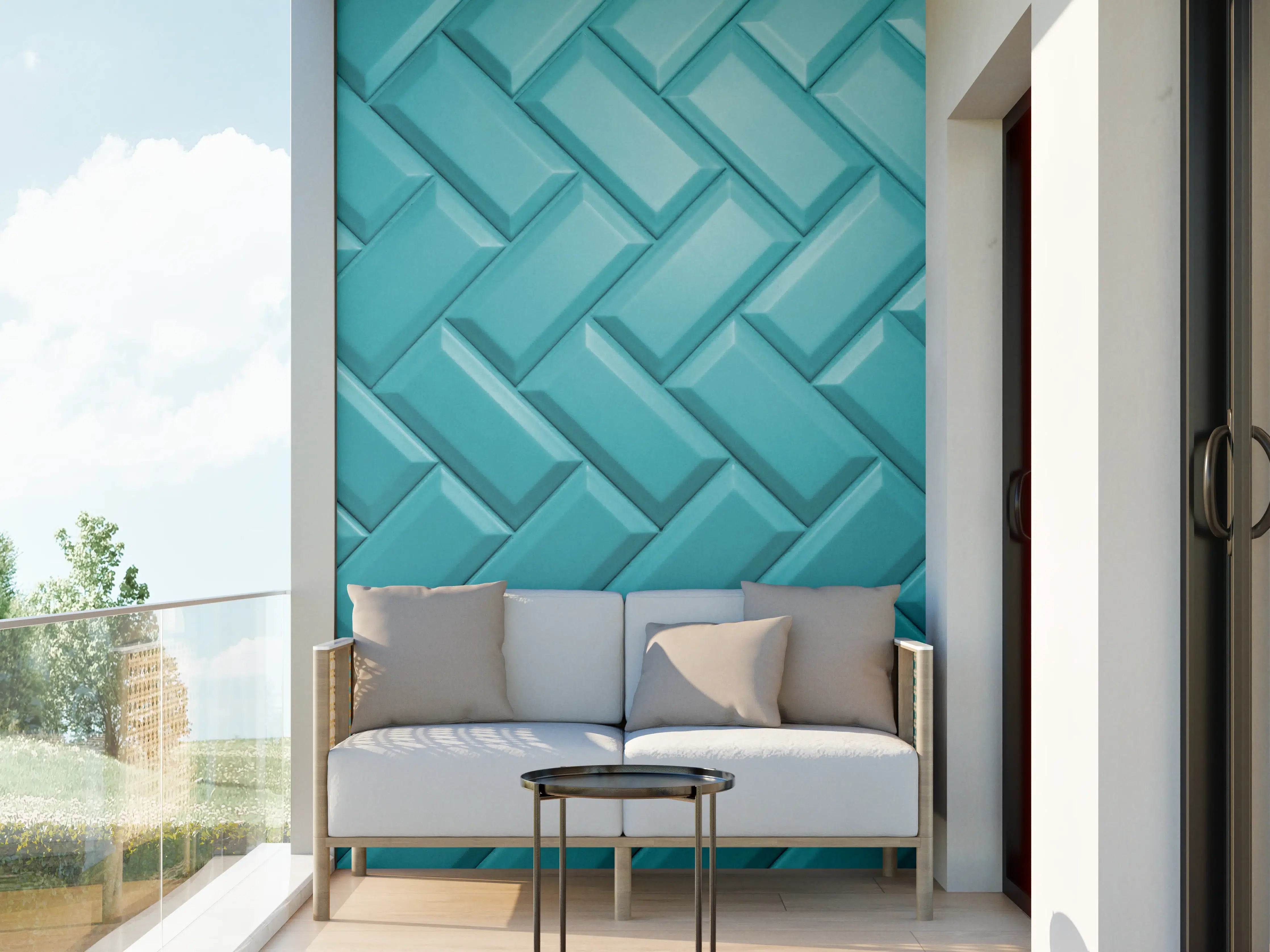 Wandverkleidung außen - Aqua Matte Keramikfliesen