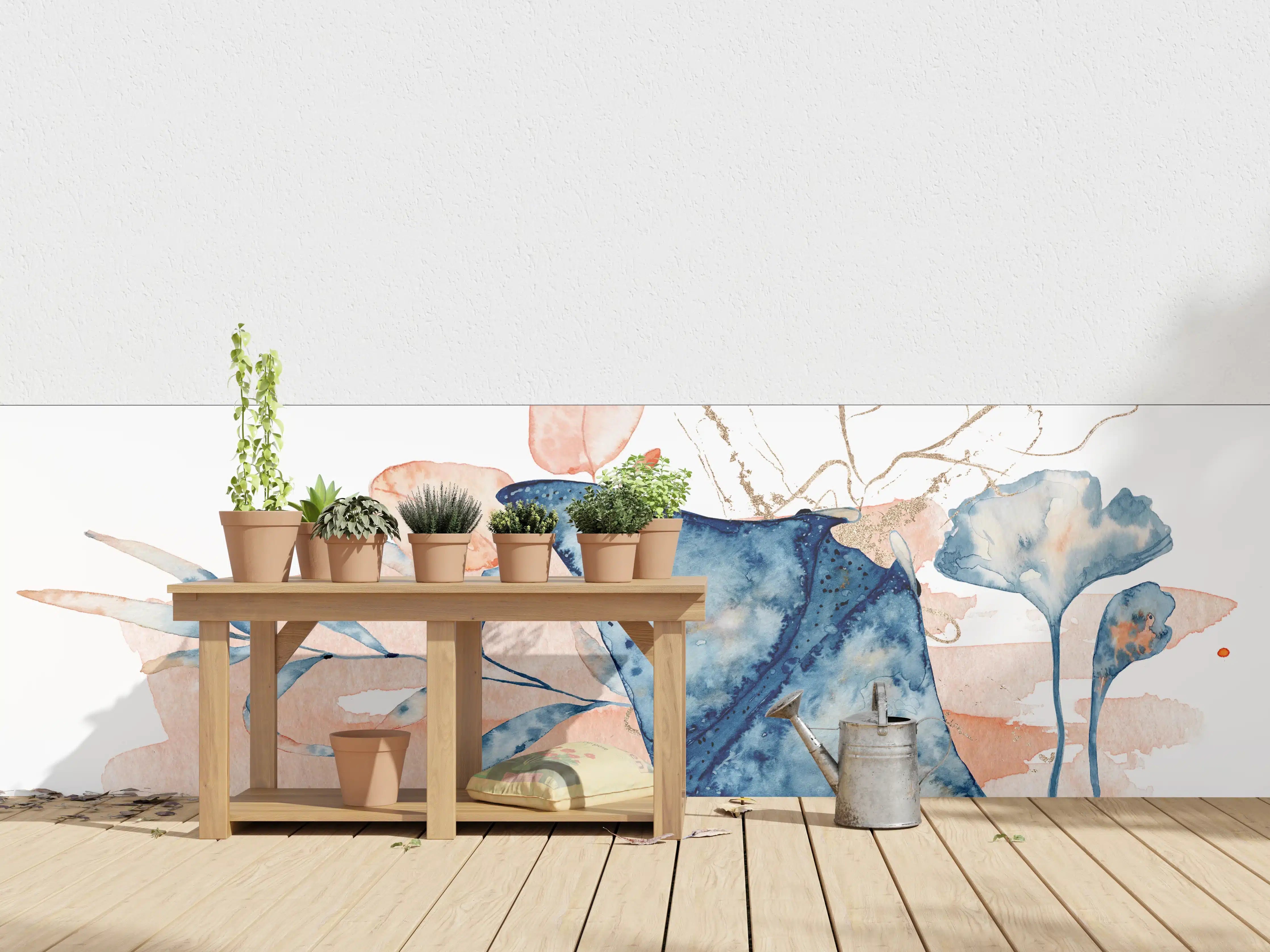Wandverkleidung außen - Aquarell-Illustration eines Rochenfisches